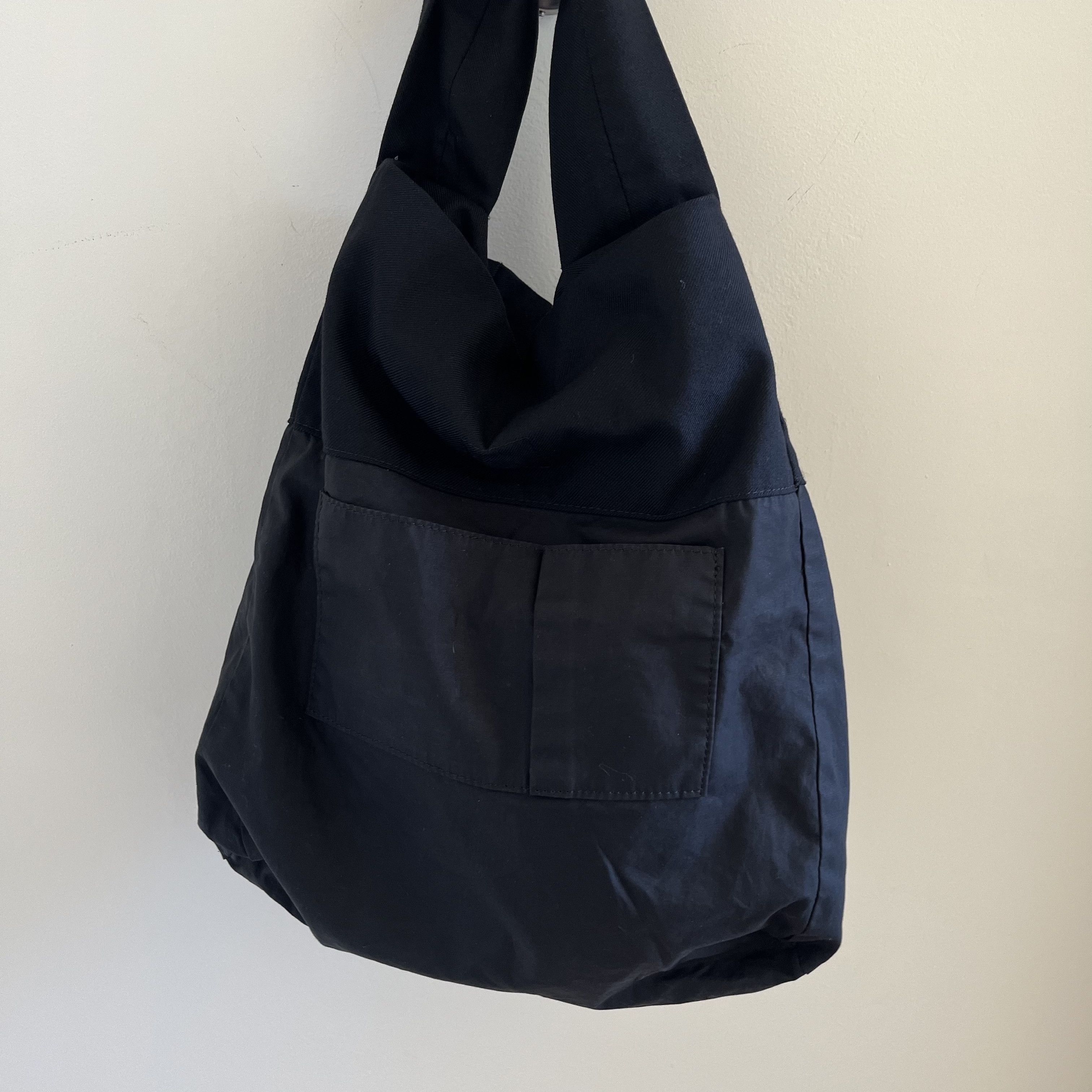 Yohji Yamamoto Yohji Yamamoto FEMME Wool Flat Handle Tote Bag Black Size ONE SIZE - 7 Thumbnail