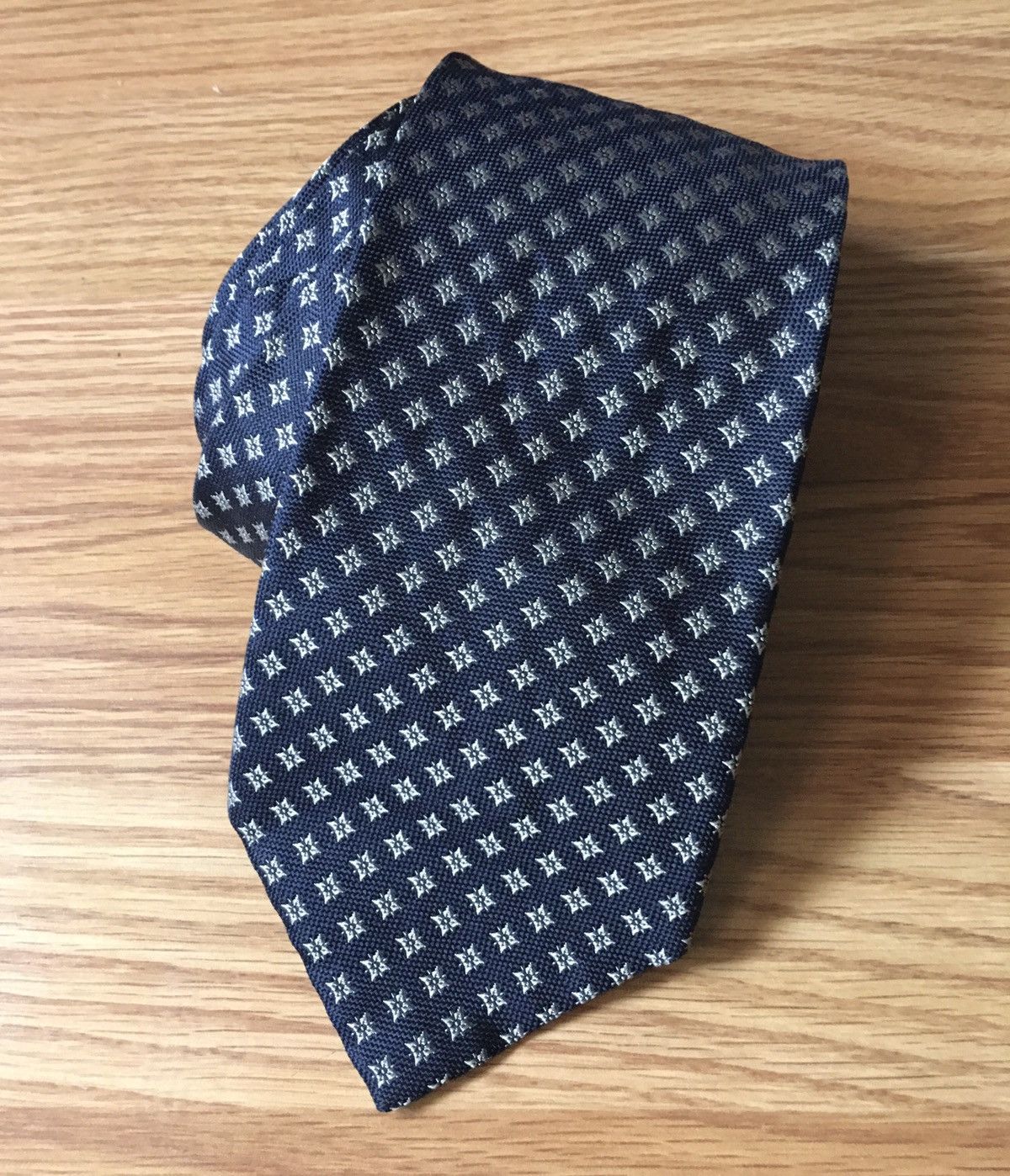 Vintage × Yves Saint Laurent Yves Saint Laurent Blue Vintage Designer Silk Mens Neck Tie Size ONE SIZE - 1 Thumbnail