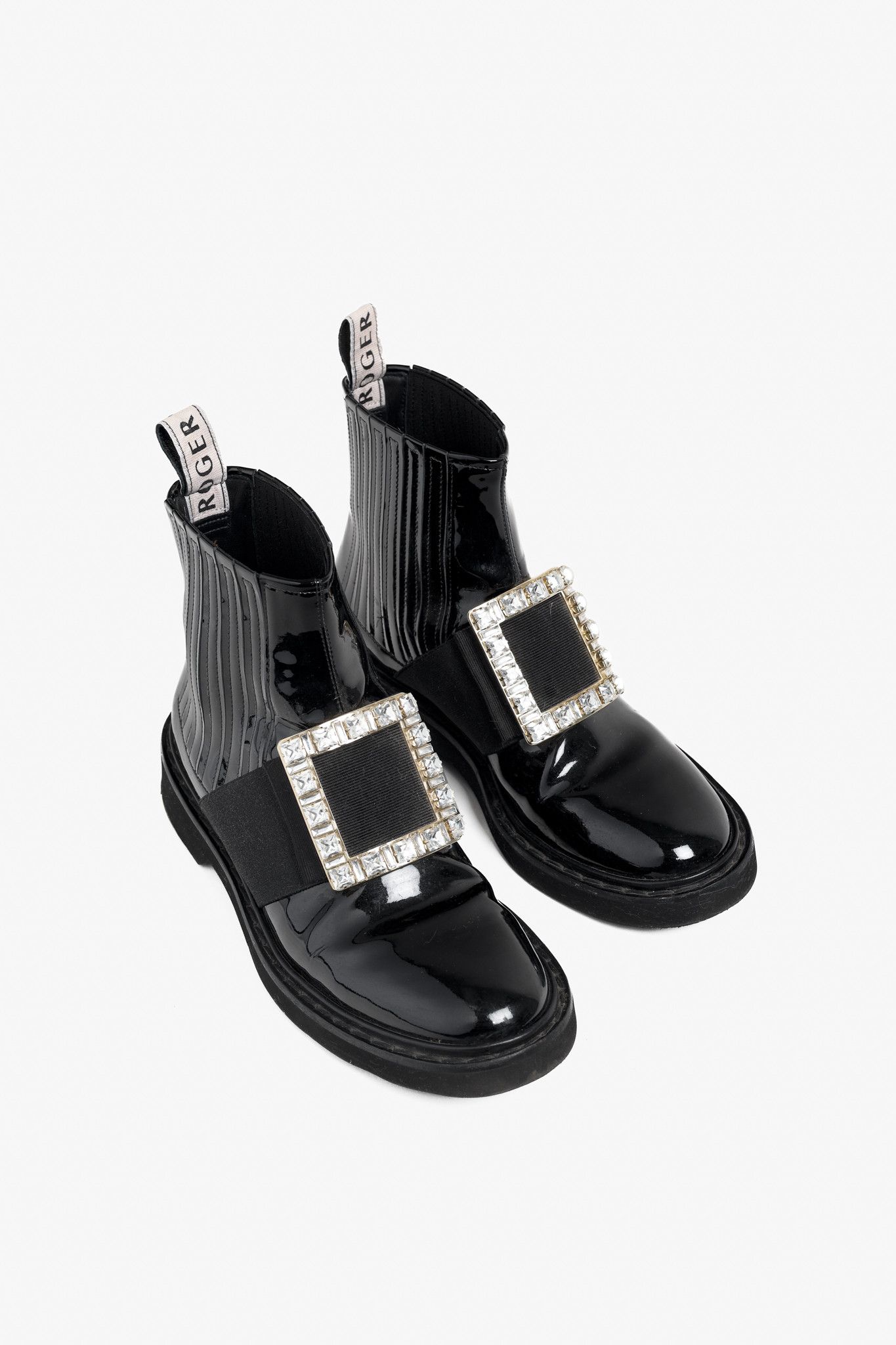 Roger Vivier Roger Vivier Viv' Rangers Embellished Patent Leather Boots Size US 5 / IT 35 - 5 Thumbnail