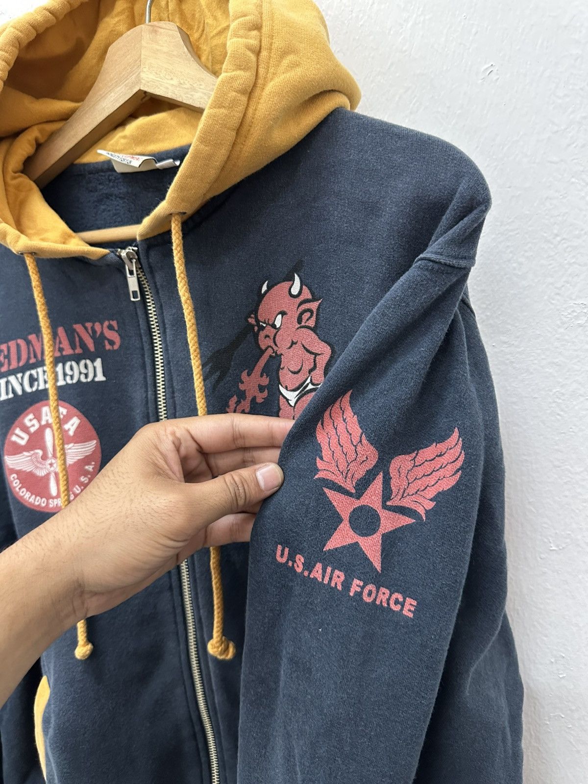 Tedman TedMan Ted Company Fightin Devils US Air Force Zipper Hoodie Size US L / EU 52-54 / 3 - 15 Thumbnail