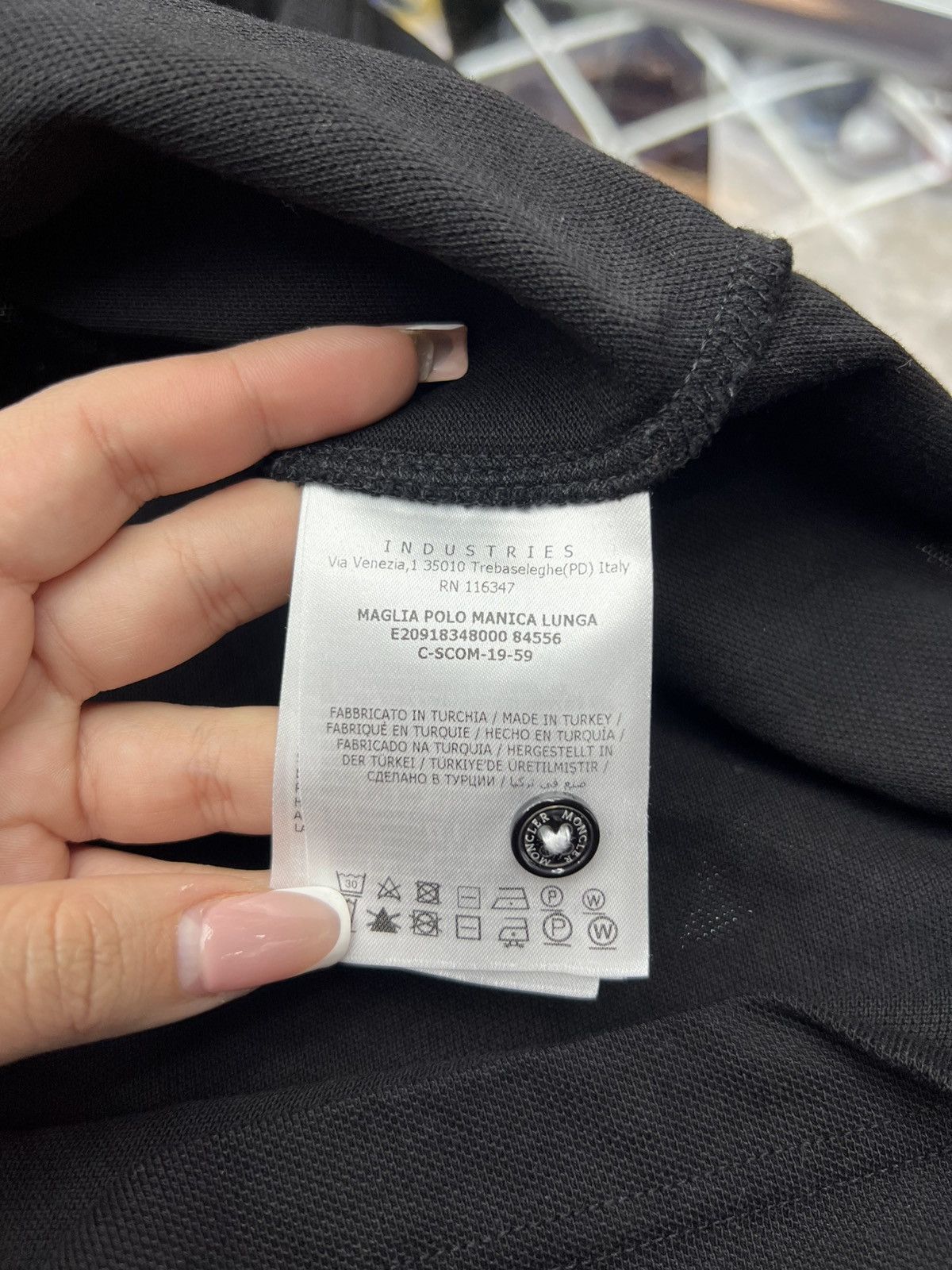 Moncler Moncler Black Polo Longsleeve Size US XXL / EU 58 / 5 - 10 Thumbnail