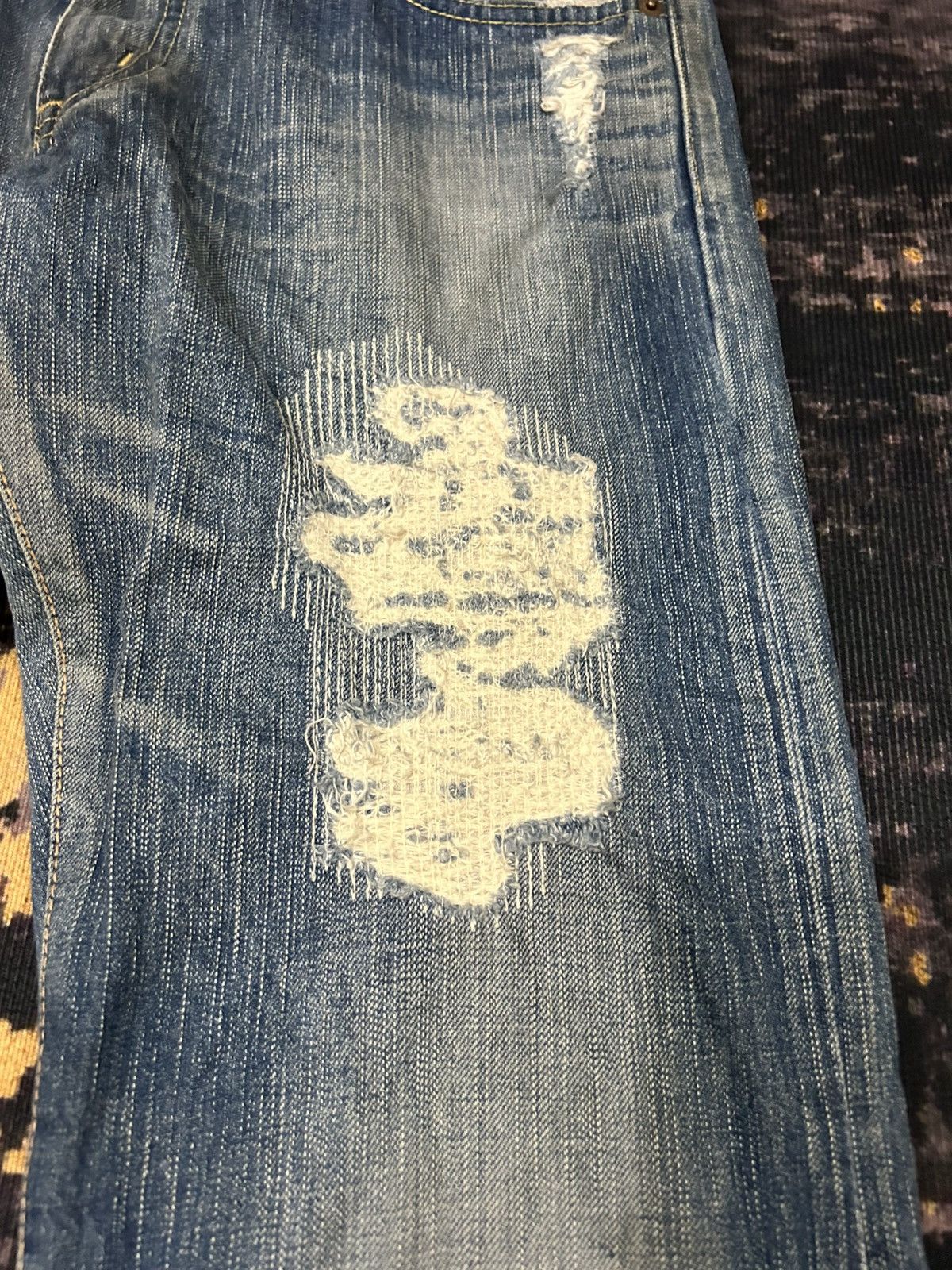 Hysteric Glamour Edwin Japan Studded Distressed Jeans Size US 32 / EU 48 - 7 Thumbnail