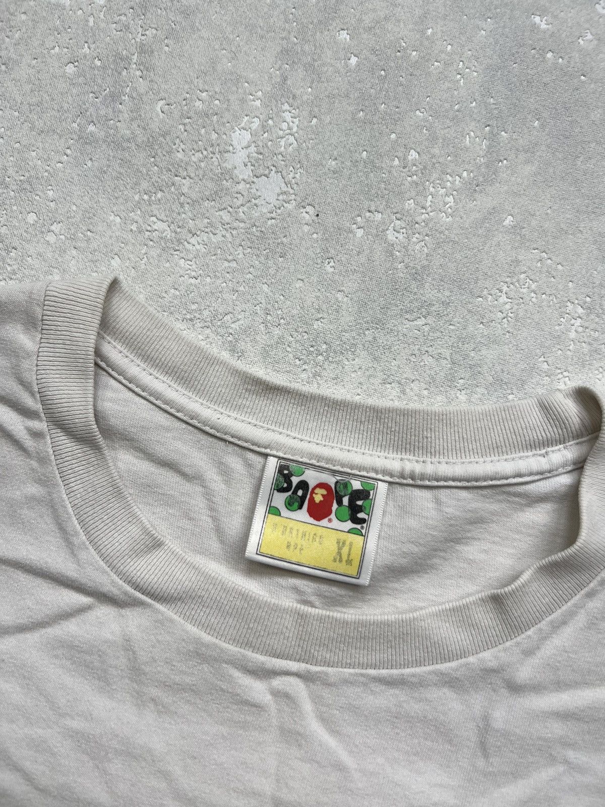 Bape A BATHING APE COLLEGE CHECK HEAD LOGO TEE Size US XL / EU 56 / 4 - 5 Thumbnail
