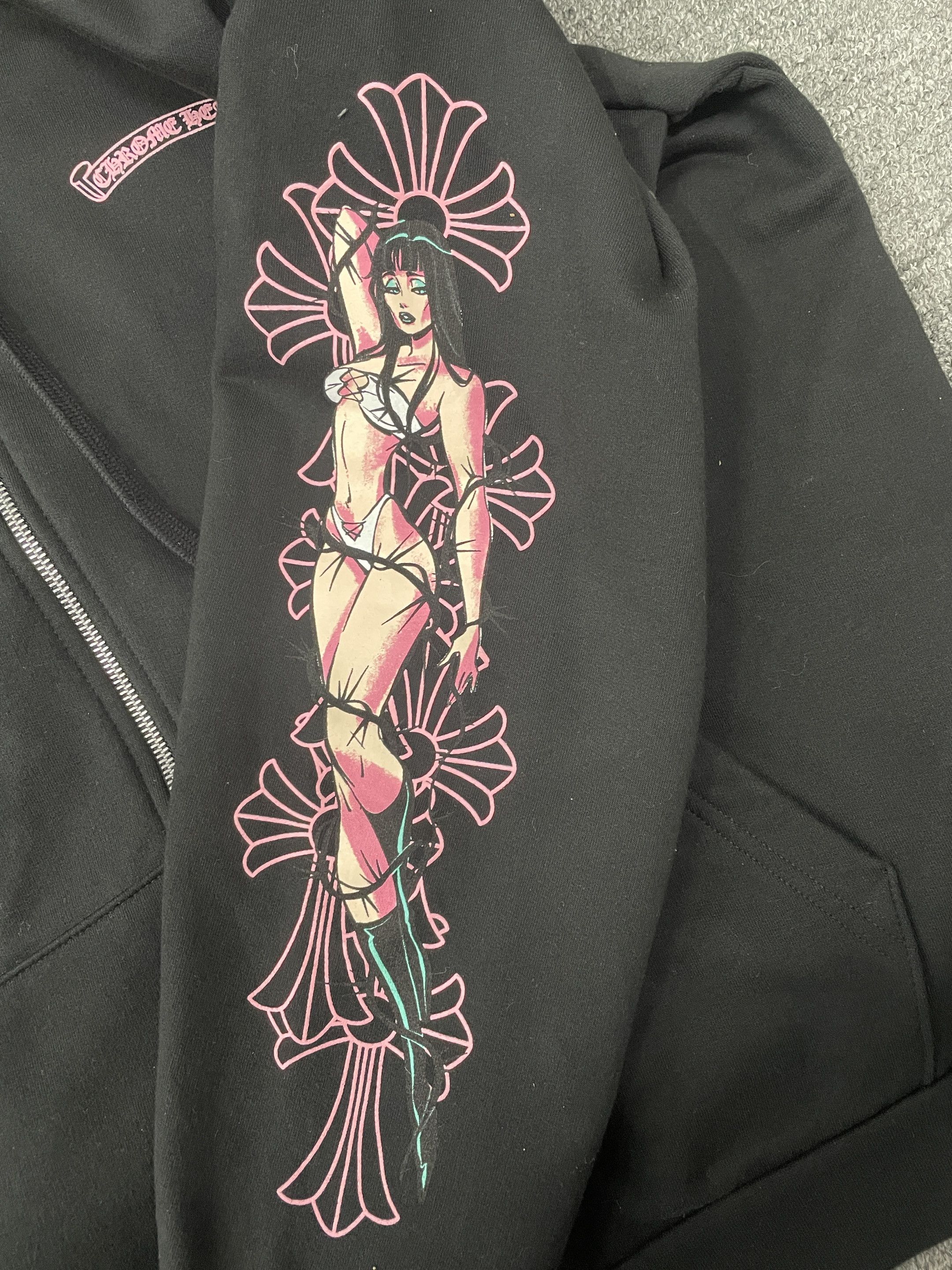 Chrome Hearts Chrome Hearts Deadly Doll Pink Cross Scroll Zip Up Hoodie Size XL / US 12-14 / IT 48-50 - 8 Thumbnail