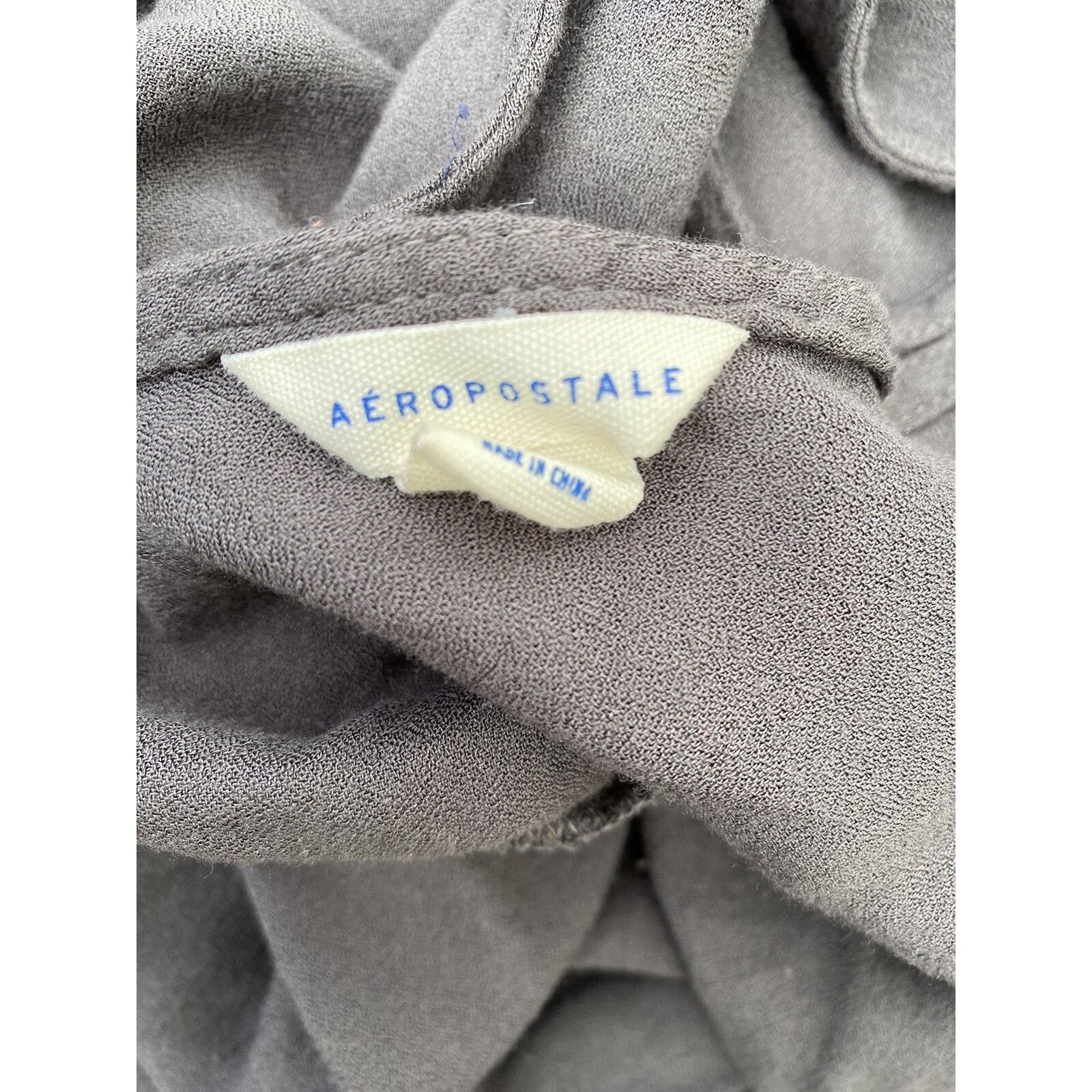 Aeropostale Aeropostale tunic women top gray embroidered tunic L A000184 Size L / US 10 / IT 46 - 5 Thumbnail