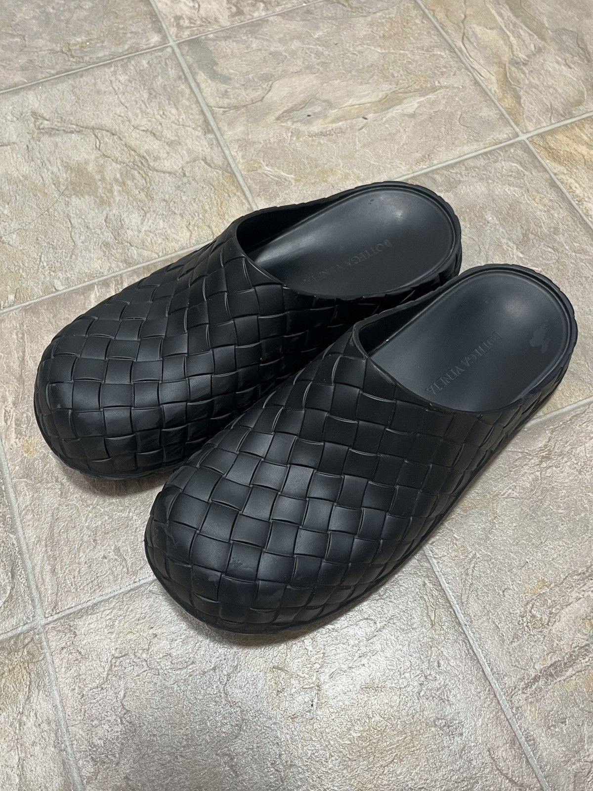 image of Bottega Veneta Beebee Clog - Black - Size 44 Shoes, Men's