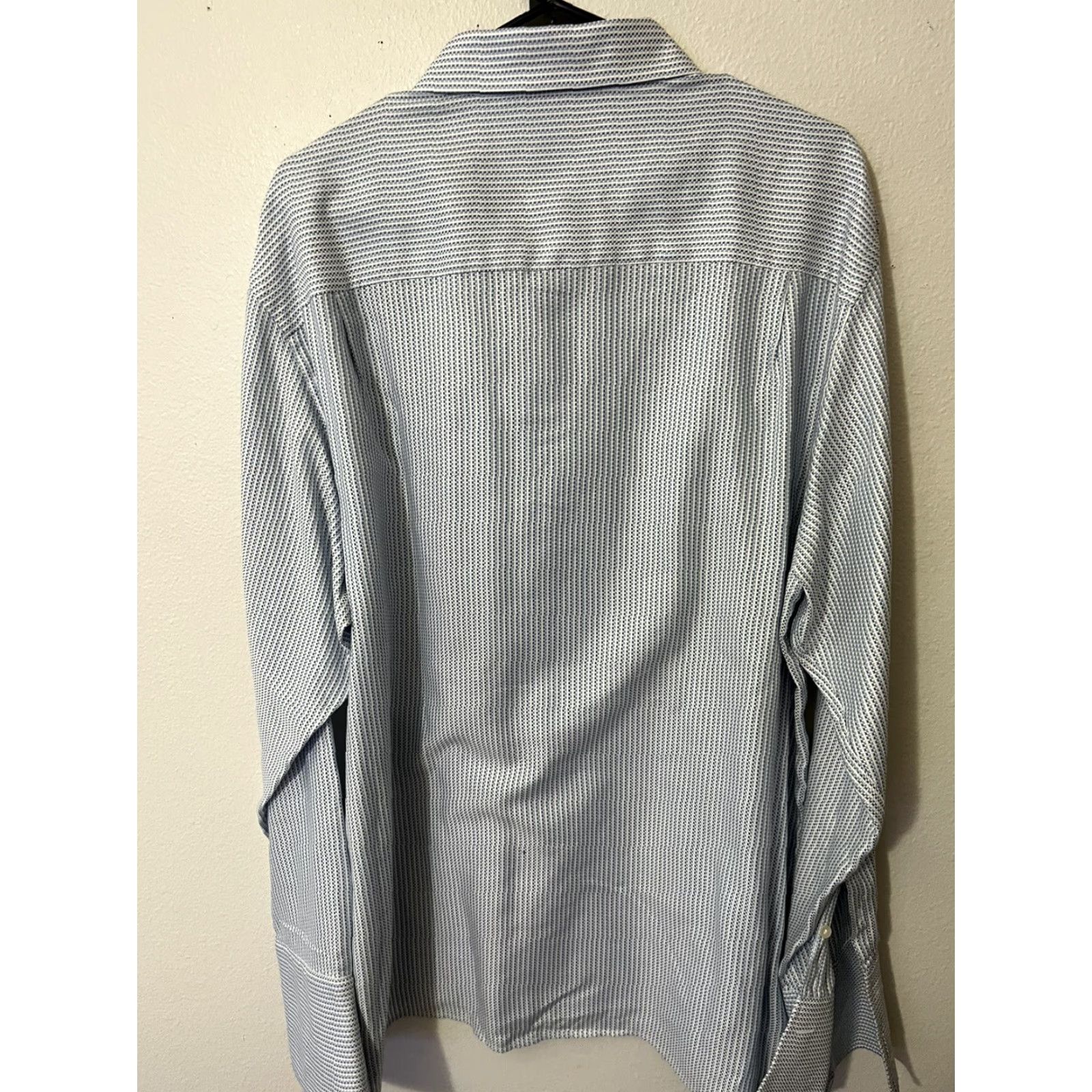 Perry Ellis PERRY ELLIS Shirt Mens XL Long Sleeve White Blue Paisley Button-Up Cotton Blend Size US XL / EU 56 / 4 - 2 Thumbnail