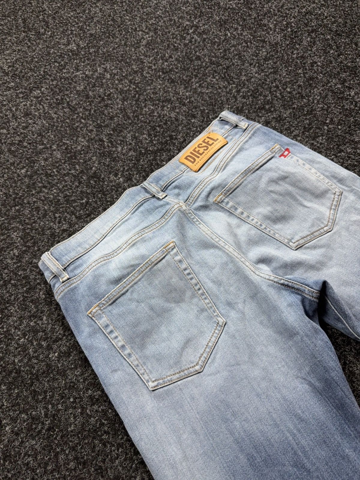 Diesel 00s Y2K Luxury vntg Diesel D-Strukt Slim Light Wash Jeans Size US 32 / EU 48 - 17 Thumbnail