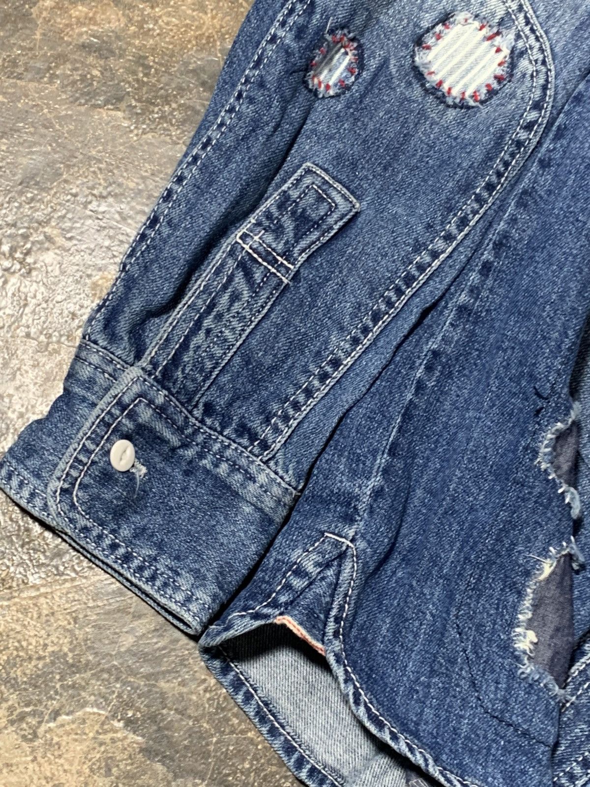 Kapital Bonds And Peace Sashiko Selvedge Denim Shirt Kapital Style Size US L / EU 52-54 / 3 - 4 Thumbnail