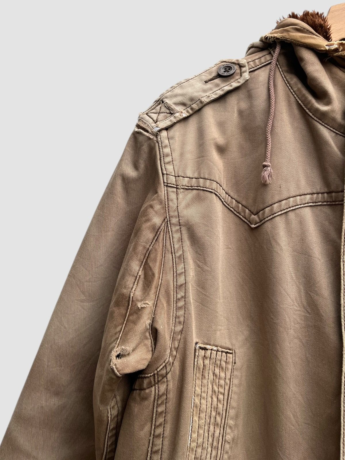 Levi's Distressed Levi’s Mod/Military Fur Lining Hooded Jacket Size US L / EU 52-54 / 3 - 9 Thumbnail