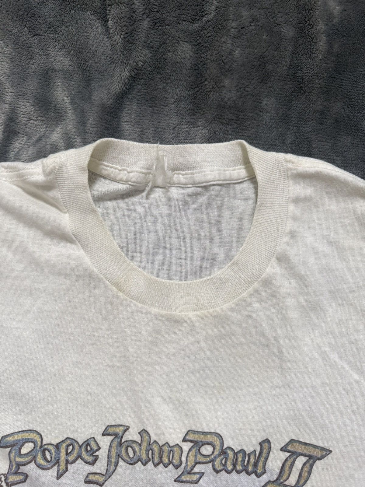 Vintage 1987 Pope John Paul II Miami FL Tee Single Stitch Vintage Size US M / EU 48-50 / 2 - 5 Thumbnail