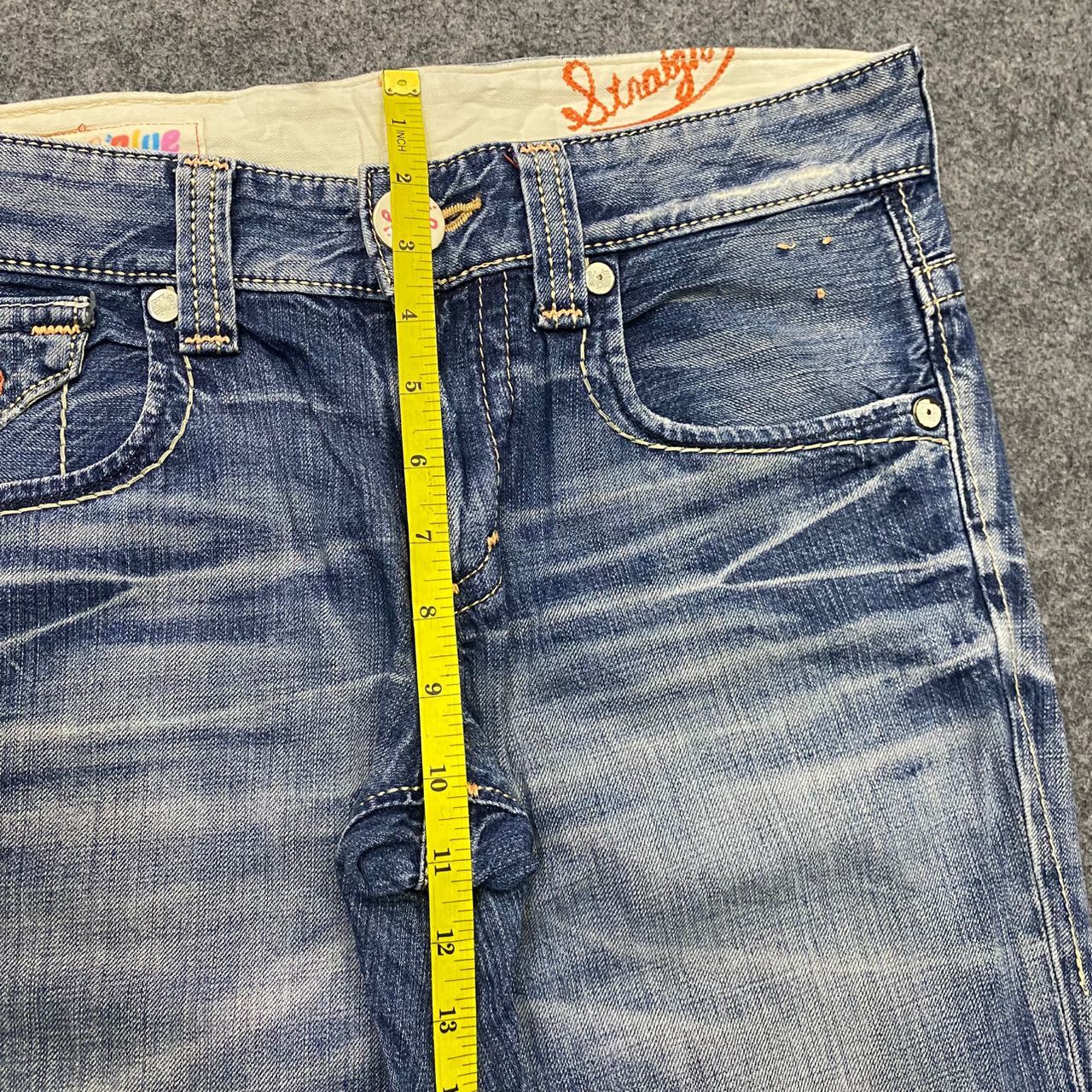 Edwin Vintage 90s Edwin Blue Trip Distressed Denim Size 32" / US 10 / IT 46 - 8 Thumbnail