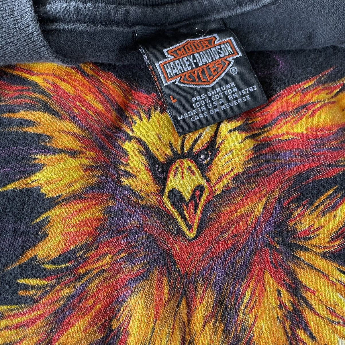 Vintage 90s Harley Davidson Flame Eagle Shirt
