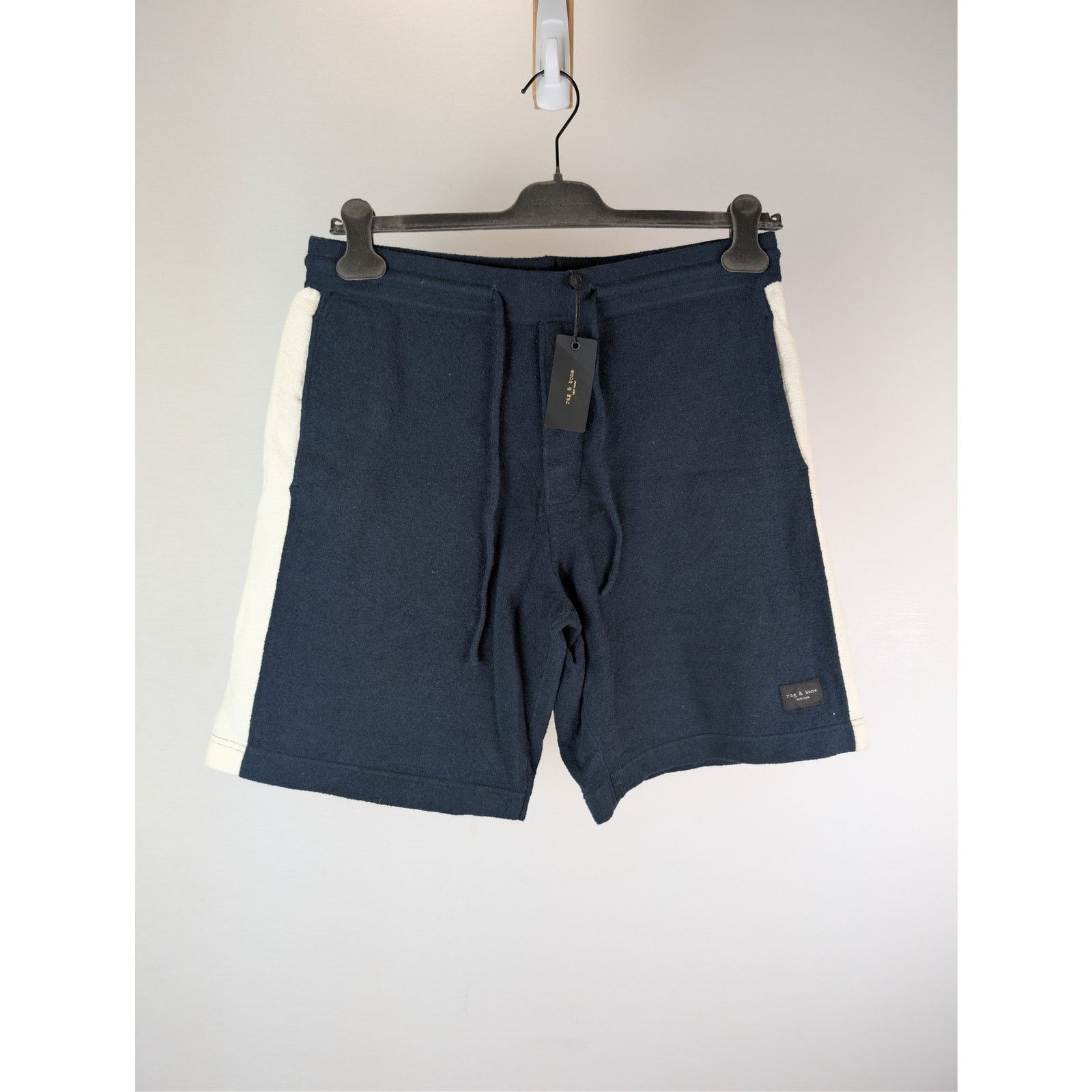 Rag & Bone o1rshd1 CC20 Alex Shorts in Zuma Toweling in Navy/Multicolor Size US 32 / EU 48 - 1 Thumbnail
