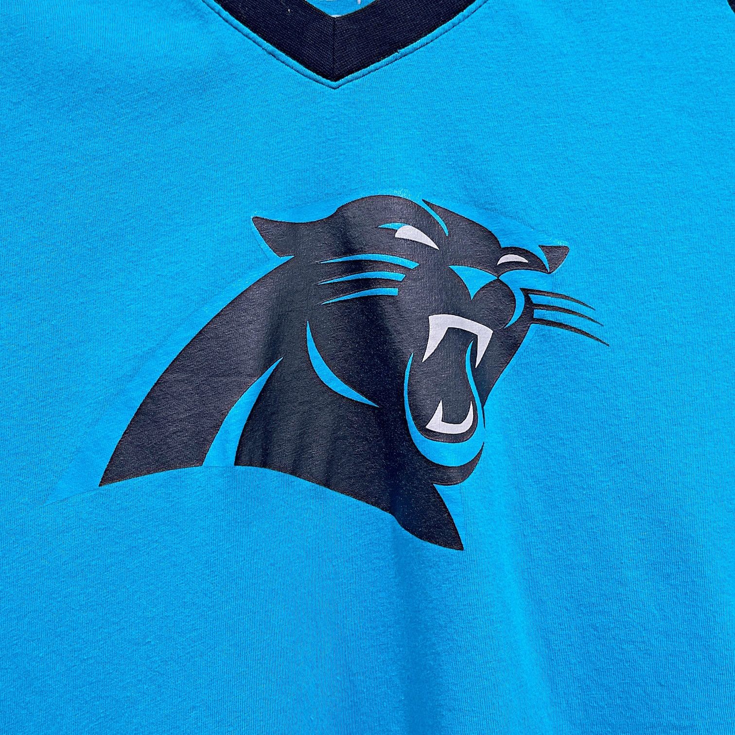Nike CAROLINA PANTHERS Logo Raglan Tee Womens XS Size XS / US 0-2 / IT 36-38 - 2 Thumbnail