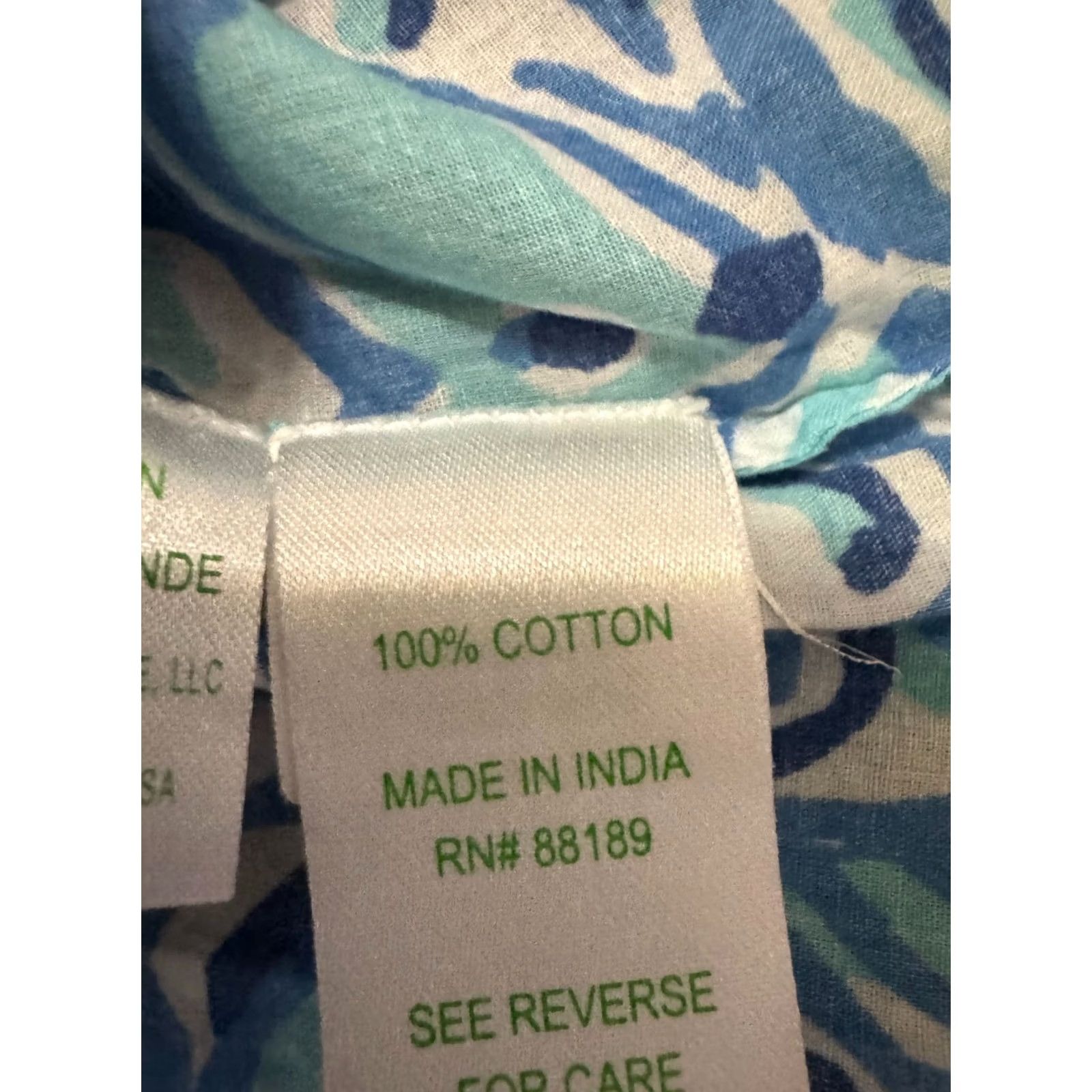 Lilly Pulitzer VINTAGE Lilly Pulitzer Blue Swirls Tunic Top Medium Womens Casual Party Size M / US 6-8 / IT 42-44 - 6 Thumbnail