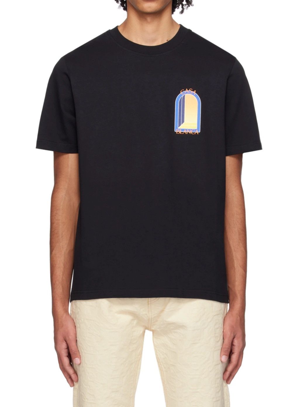 image of Casablanca L’Arche De Nuit Logo T-Shirt Black, Men's (Size XL)