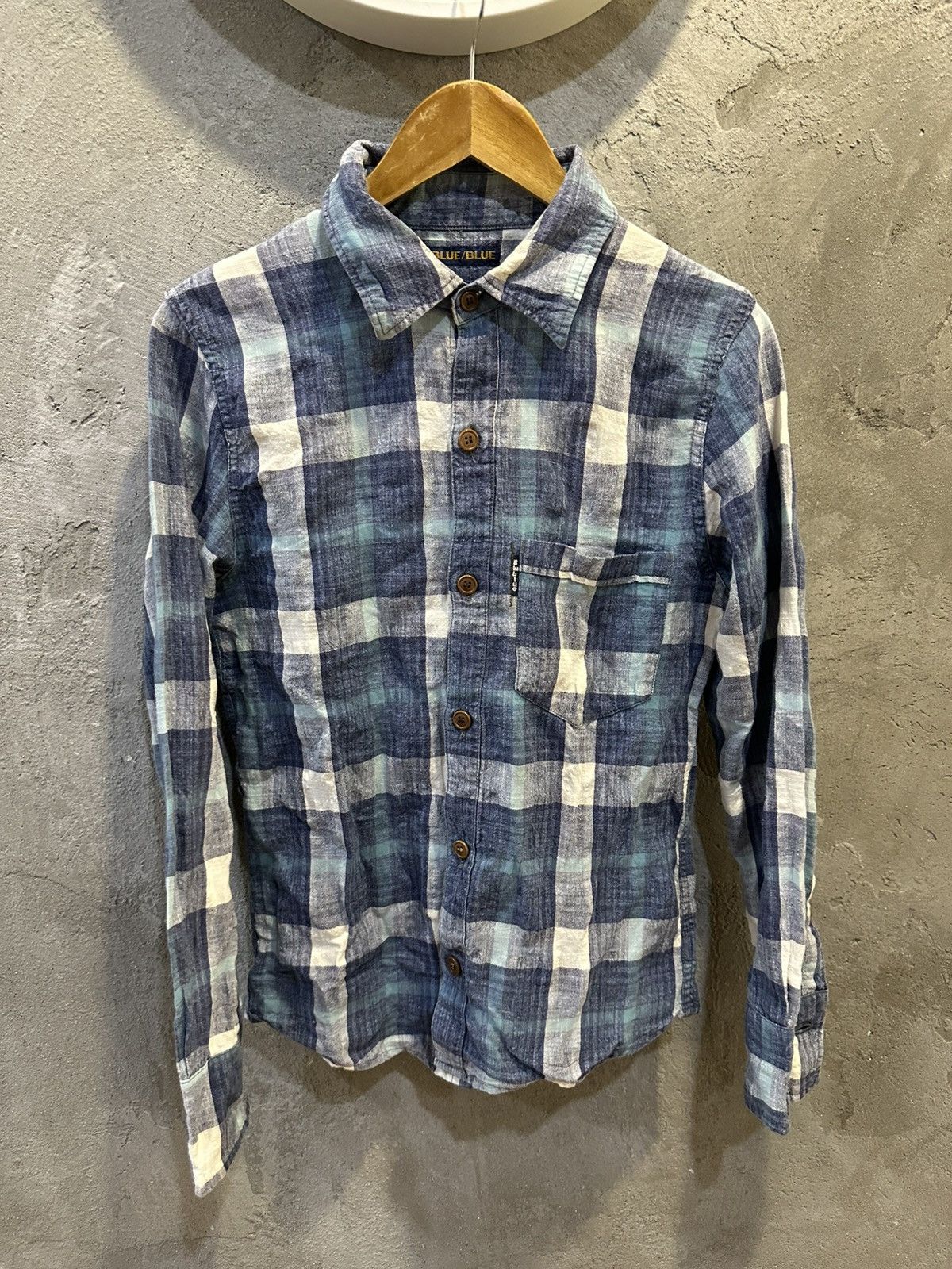 Blue Blue Japan Blue Blue Japan Indigo Dyed Flannel Button Up Shirt Size US M / EU 48-50 / 2 - 2 Thumbnail