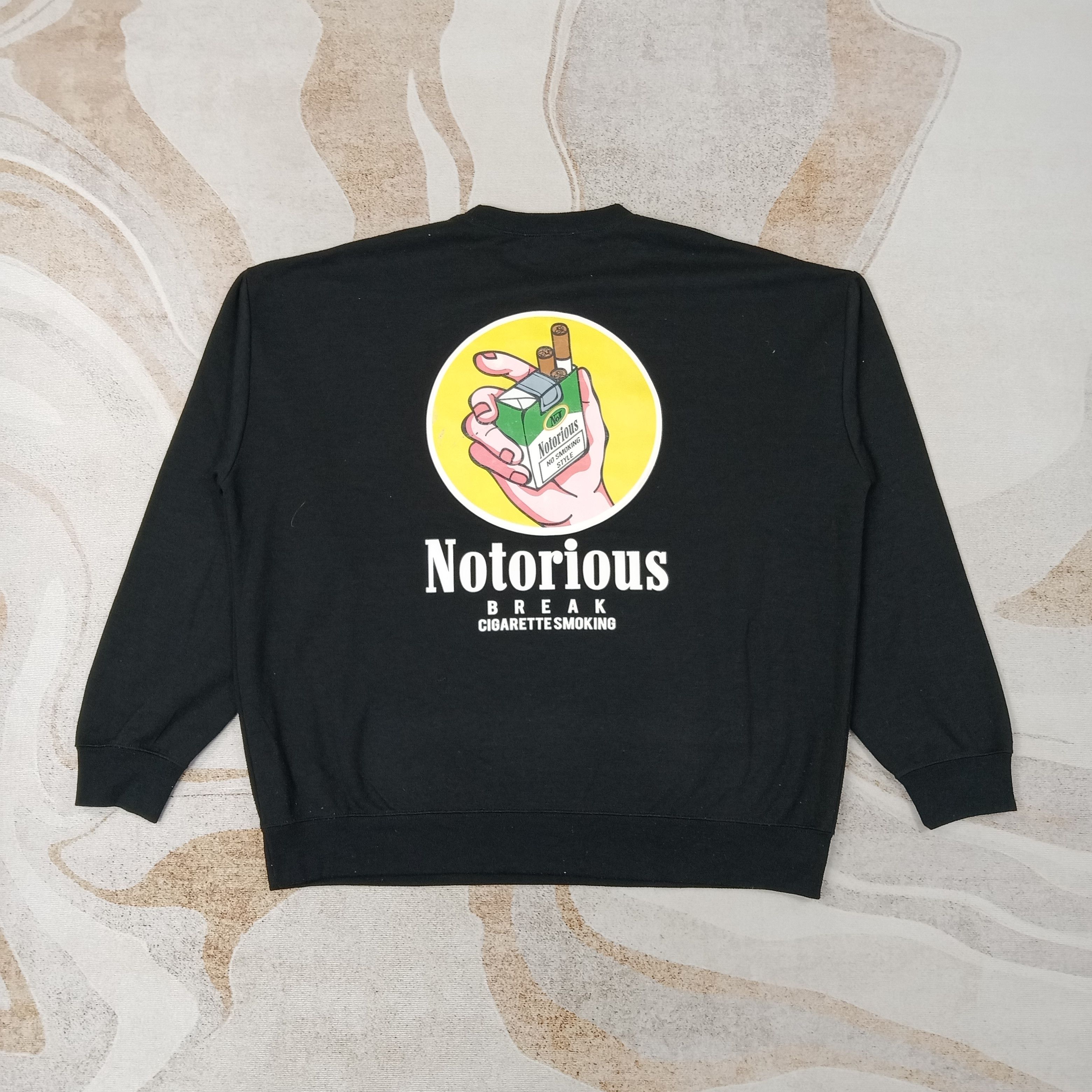 Japanese Brand Notorious Break Cigarettes Smoking Art Sweatshirt C257N15 Size US XXL / EU 58 / 5 - 1 Thumbnail