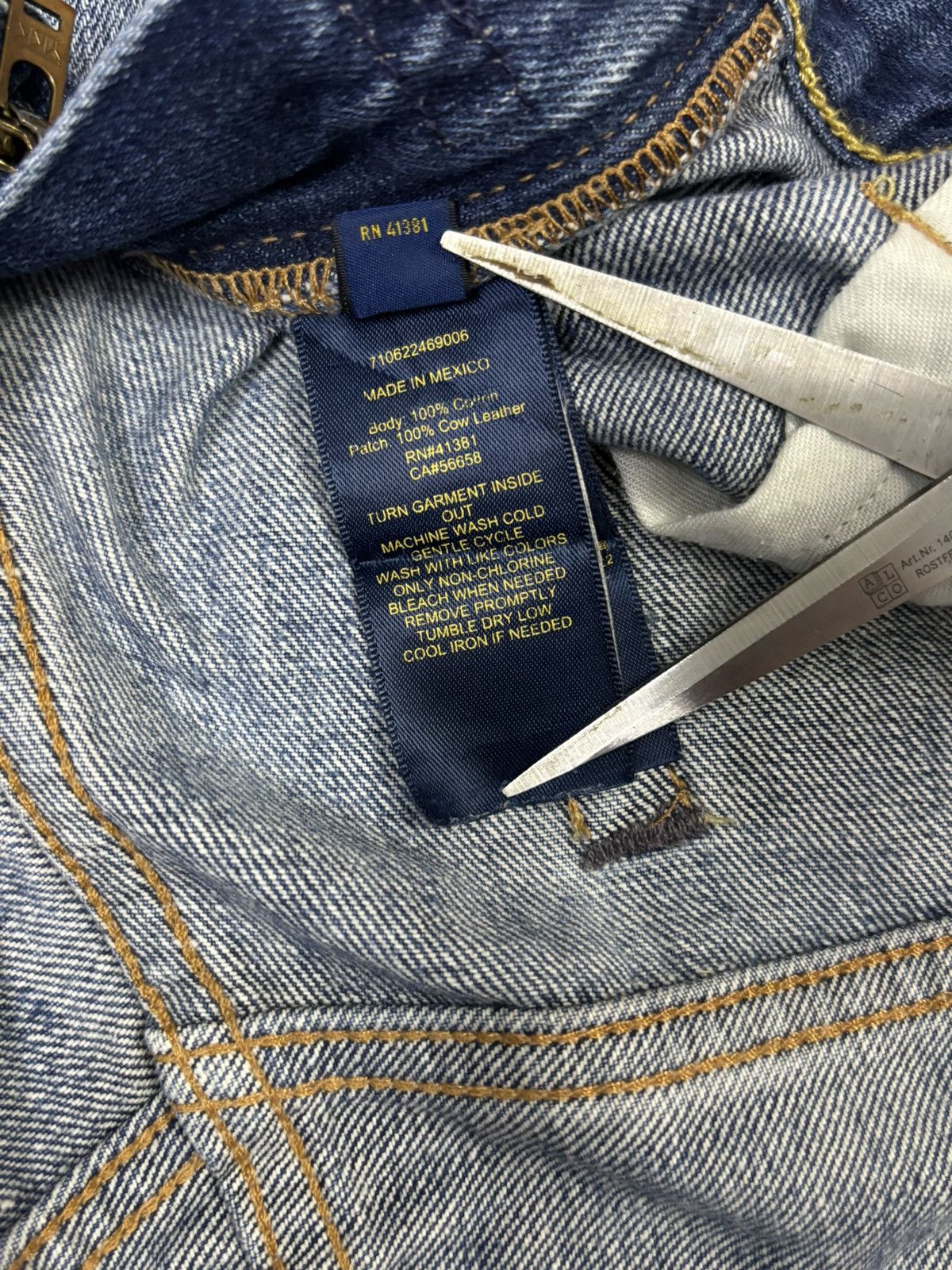 Ralph Lauren Vintage Ralph Lauren Slim Straight Distressed Grunge Jeans Size US 32 / EU 48 - 19 Thumbnail