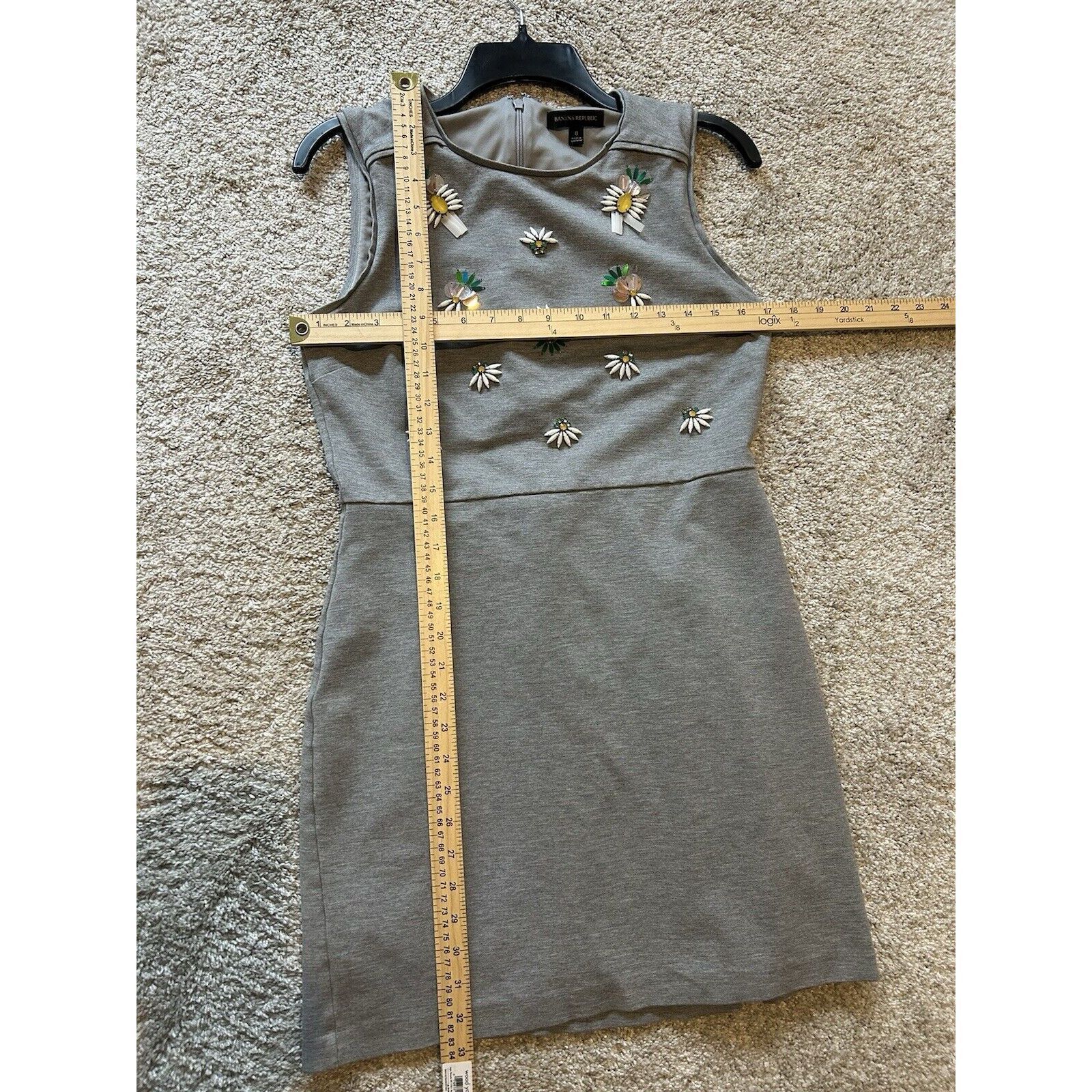 Banana Republic Banana Republic Heather Gray Pineapple Jewel Beaded Embellis Size M / US 6-8 / IT 42-44 - 5 Thumbnail