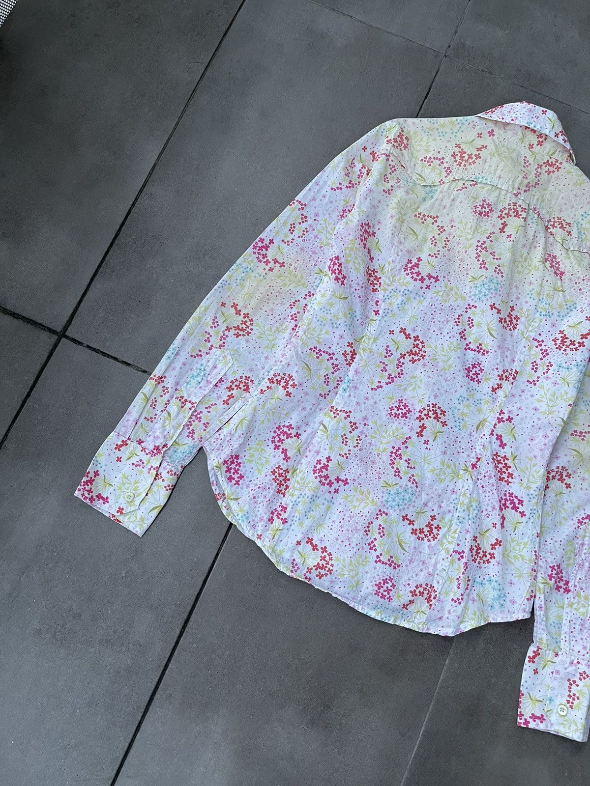 Dsquared2 Dsquared2 Flower All Over Print White Button Up Shirt Size M / US 6-8 / IT 42-44 - 10 Thumbnail