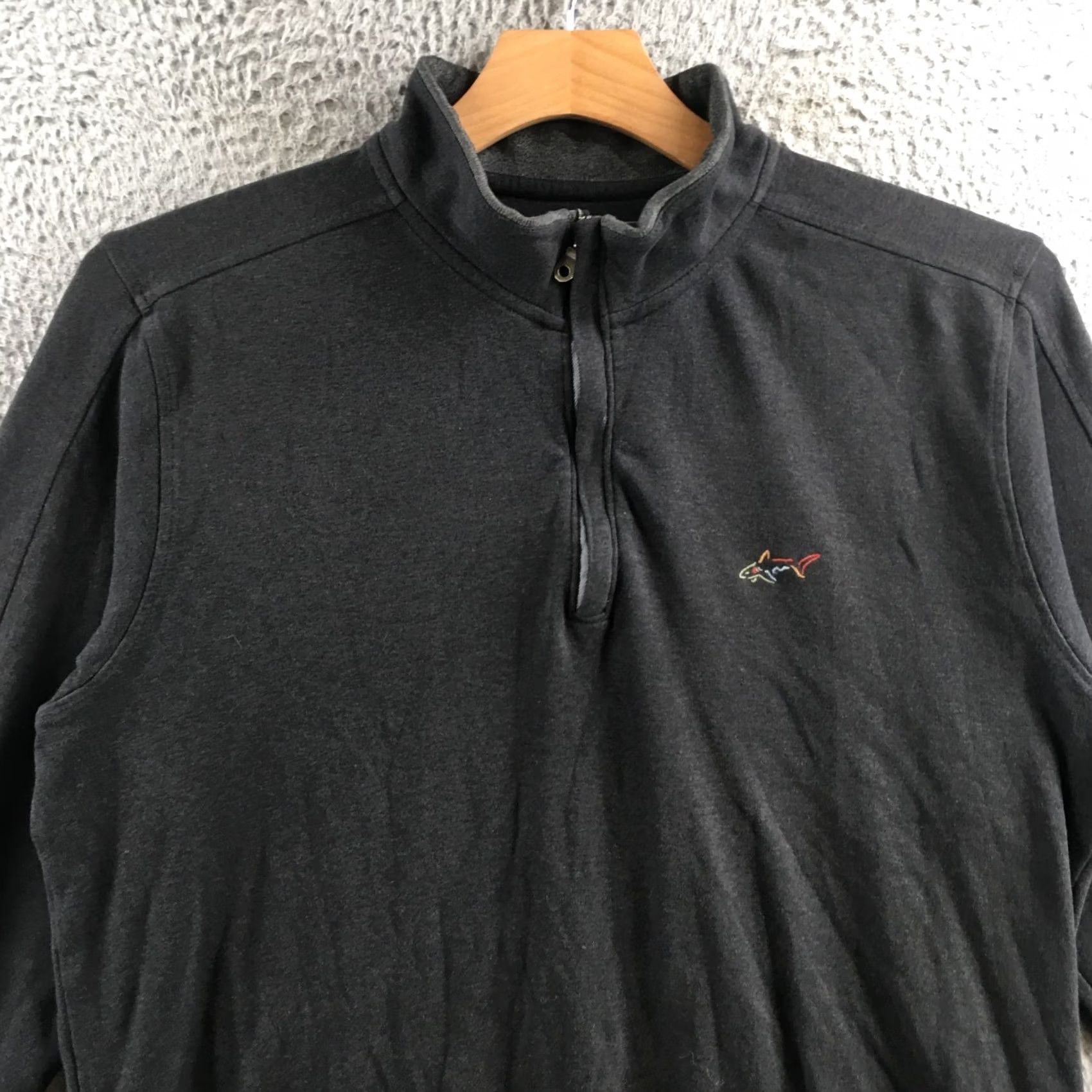 Vintage Greg Norman Sweatshirt Mens L Black Quarter-Zip Mock Neck Pullover Long Sleeve Size US L / EU 52-54 / 3 - 2 Thumbnail