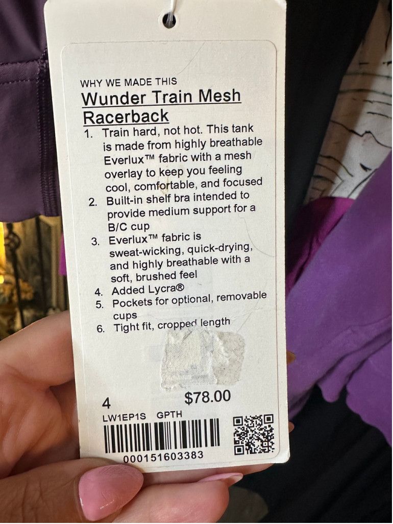 Lululemon Lululemon Wunder Train Mesh Racerback $78 Retail Size 4 Size S / US 4 / IT 40 - 3 Thumbnail