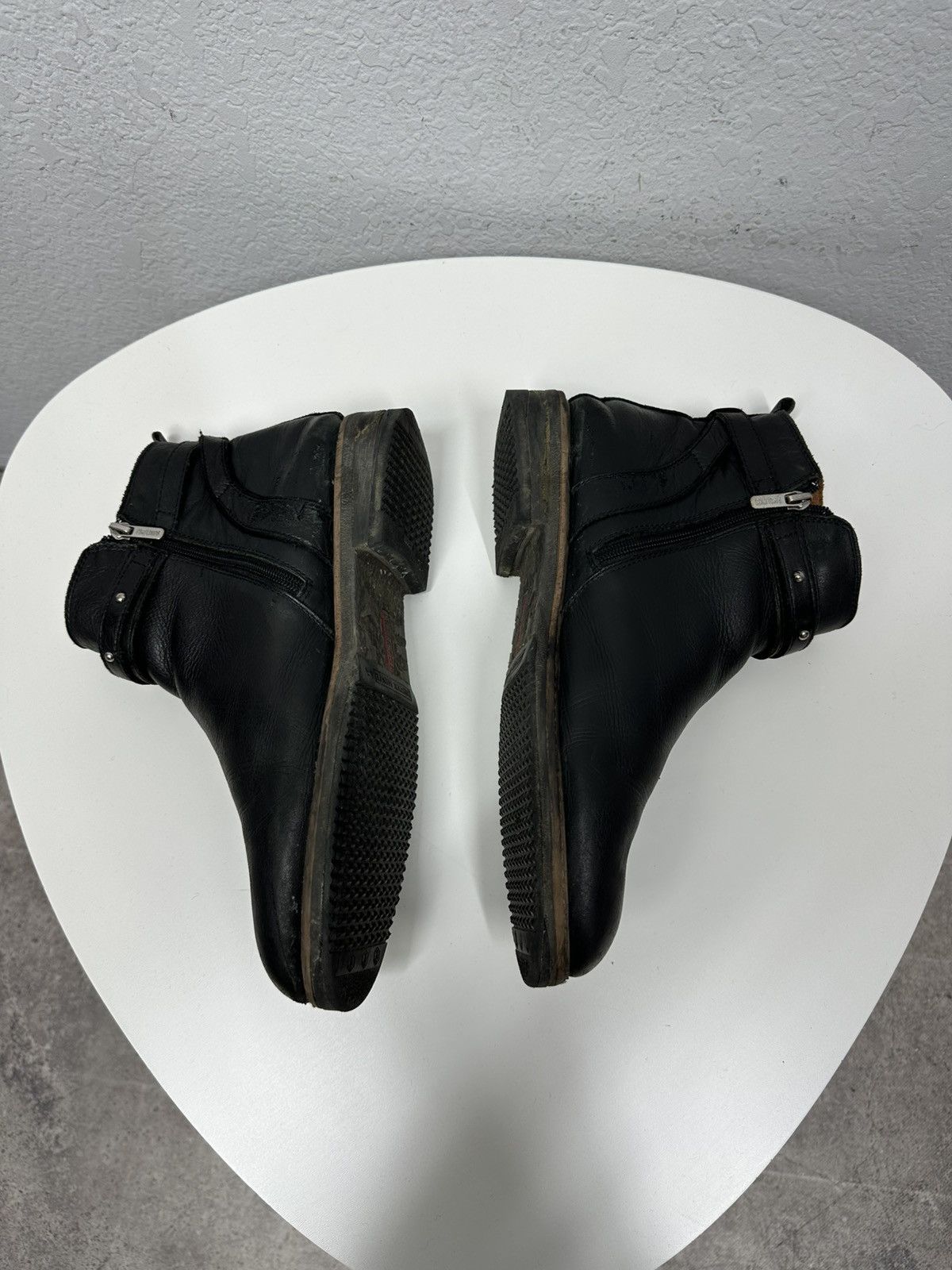 If Six Was Nine AS 98 Vibe Artisan Black Leather Side Zip Ankle Biker Boots Size US 10 / EU 43 - 13 Thumbnail
