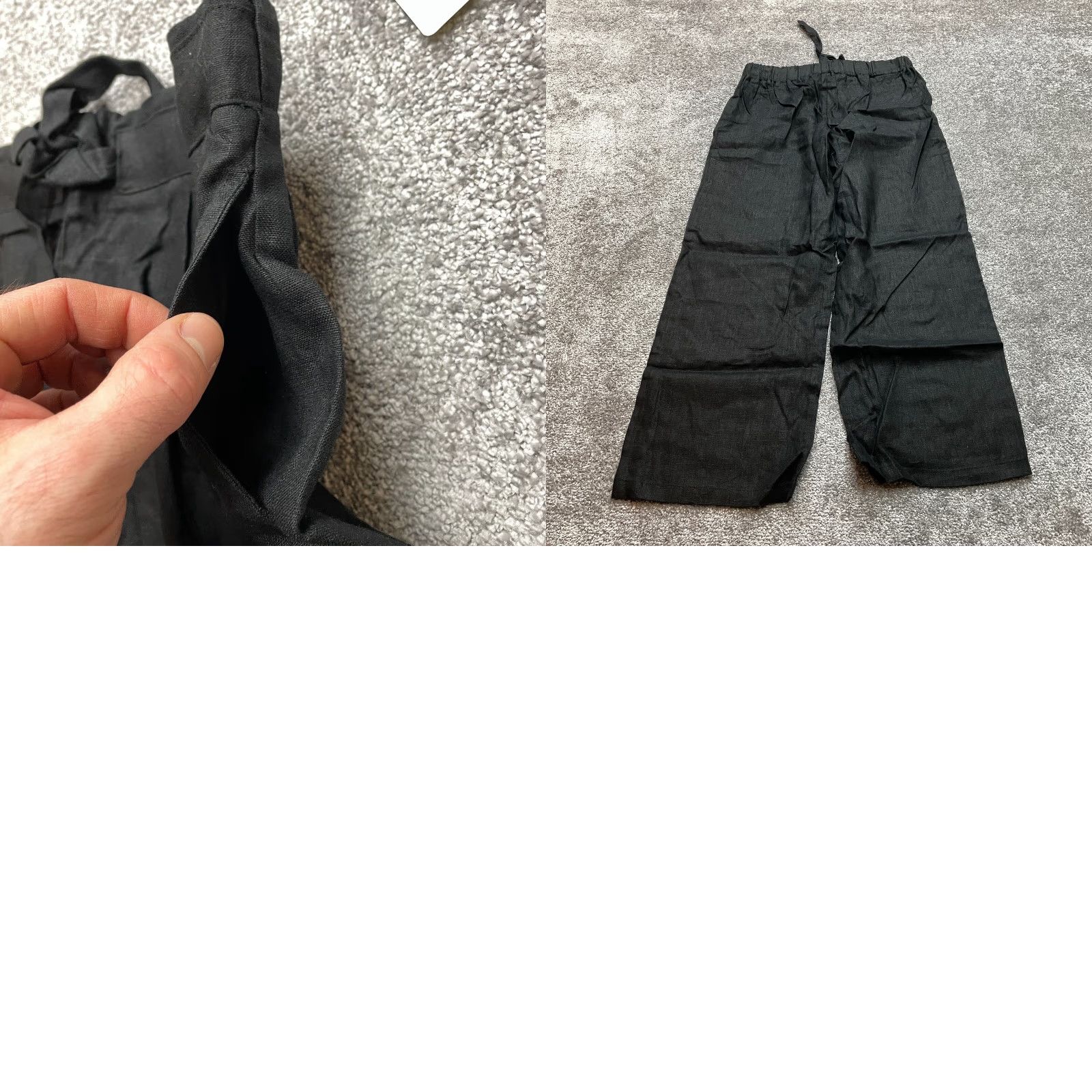 Vintage VINTAGE Utoco Paperbag Ankle Pants Womens Large Black Straight Stretch Belted New 30x25 Size 36" / US 14 / IT 50 - 8 Thumbnail