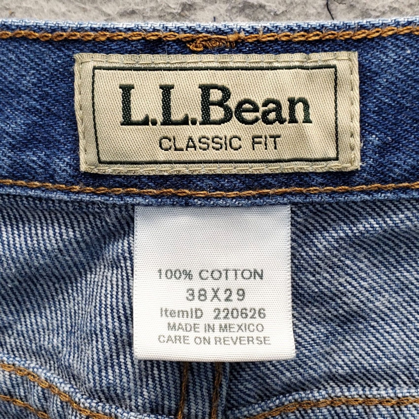 Vintage L.L. Bean Jeans Mens 38 Blue Straight 38x29 Denim Classic Fit Stonewash Pocket Size US 38 / EU 54 - 7 Thumbnail