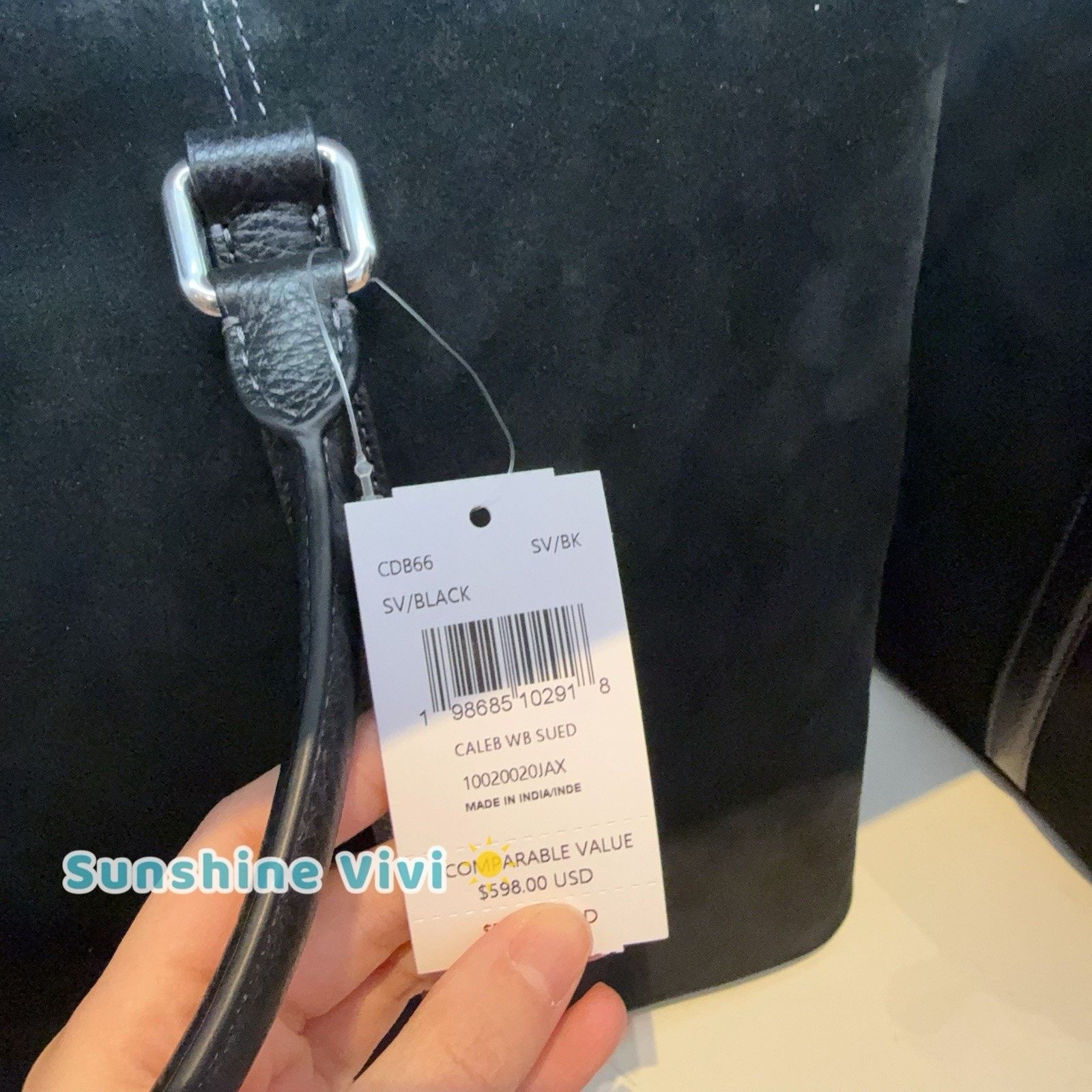Coach NWT COACH Caleb Work Bag Silver/Black Suede leather CDB66 Size ONE SIZE - 5 Thumbnail