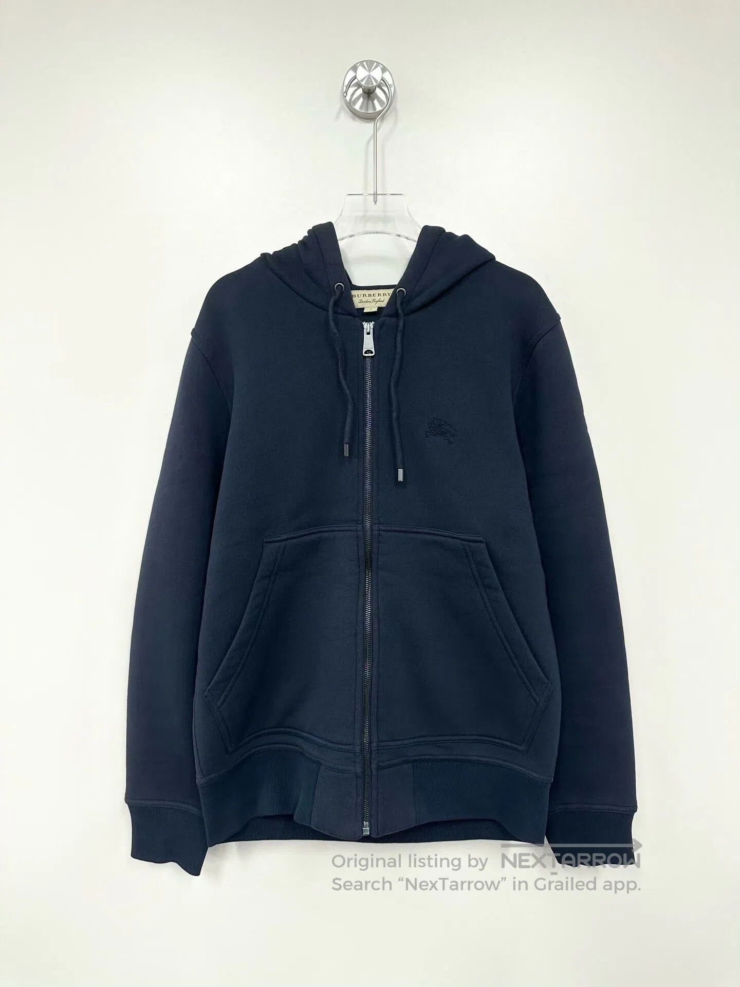 Burberry Burberry Navy Embroidered Hoodie Jacket. Size US S / EU 44-46 / 1 - 1 Thumbnail