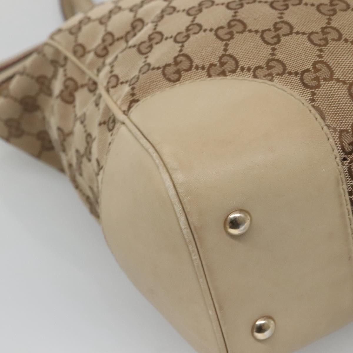 Gucci GUCCI GG Canvas Web Sherry Line Tote Bag Beige Gold Size ONE SIZE - 13 Thumbnail
