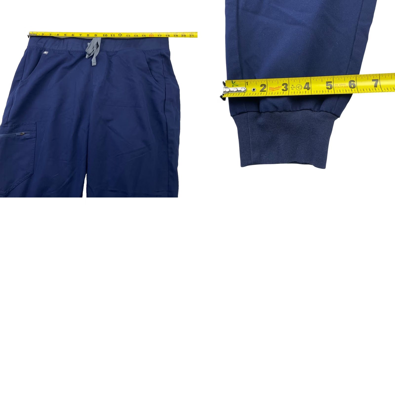 Vintage FIGS Women's Technical Collection Scrubs Joggers XL Blue Drawstring Cargo Pockets Professional Medical Pants Size 40" / US 18 - 8 Thumbnail