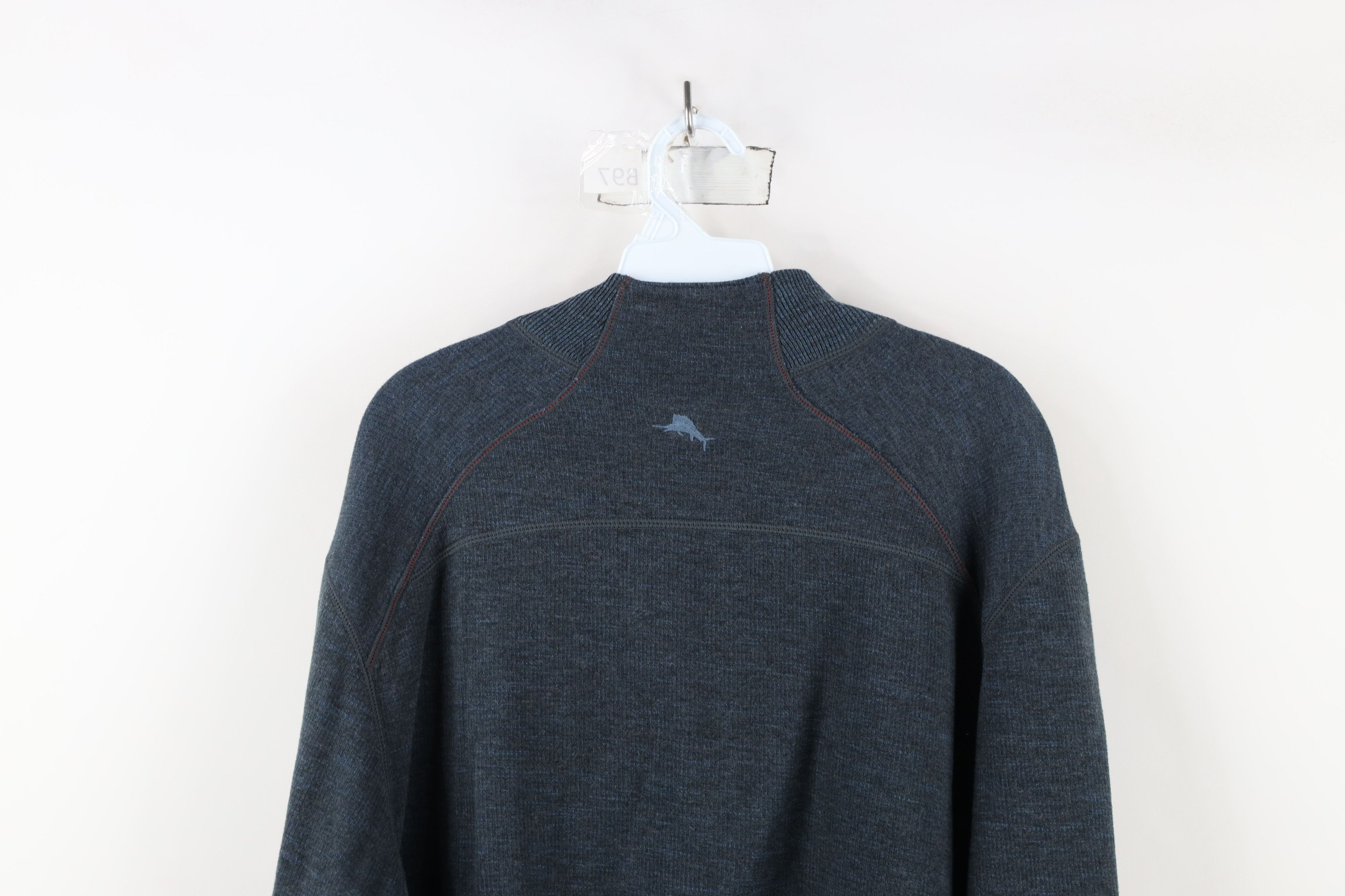 Tommy Bahama × Vintage Vintage Tommy Bahama Reversible Ribbed Knit Half Zip Sweater Size US XL / EU 56 / 4 - 10 Thumbnail