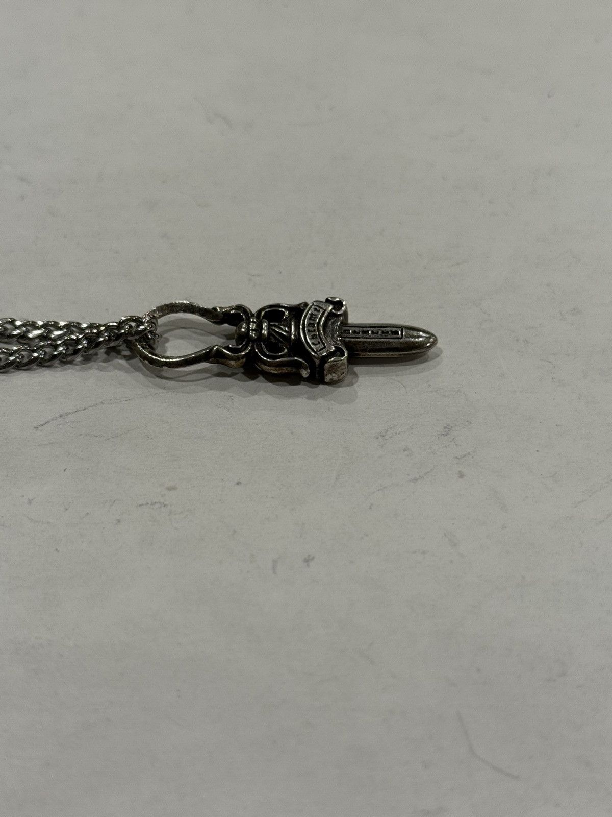 Chrome Hearts Chrome Hearts Dagger Pendant Cuban Link Chain Necklace 925 Size ONE SIZE - 9 Thumbnail