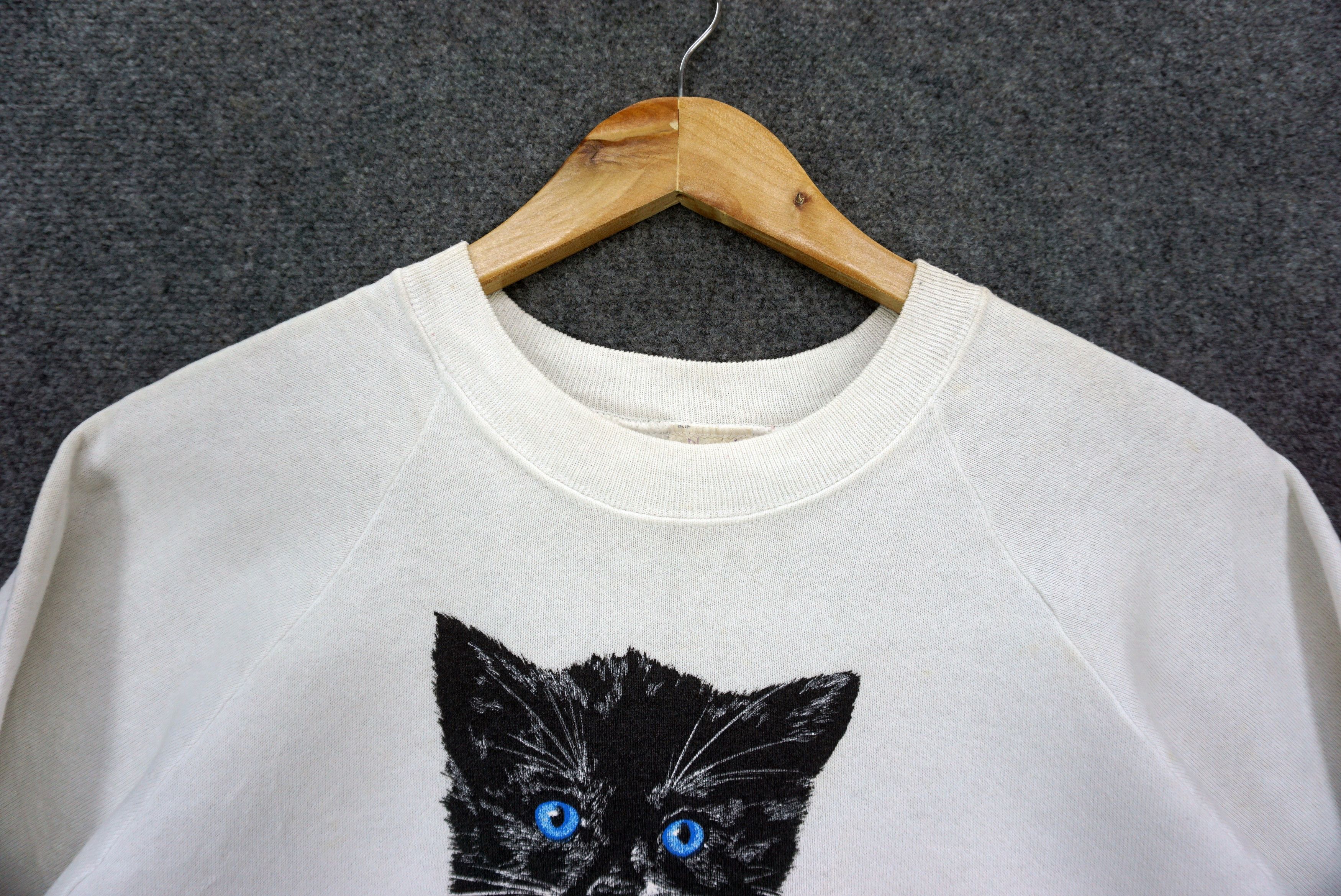 Other Vintage Kitten in the Mug 1988 Teletrend Cols OH Pullover Size US L / EU 52-54 / 3 - 3 Thumbnail