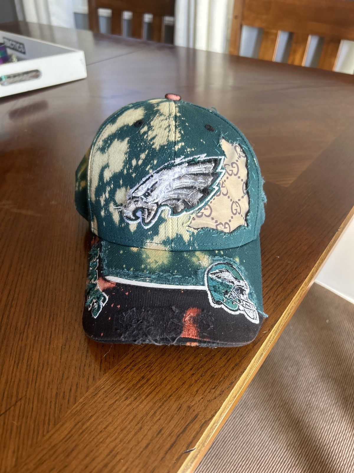 NFL Custom Acid Wash Distressed Eagles Hat Size ONE SIZE - 1 Thumbnail