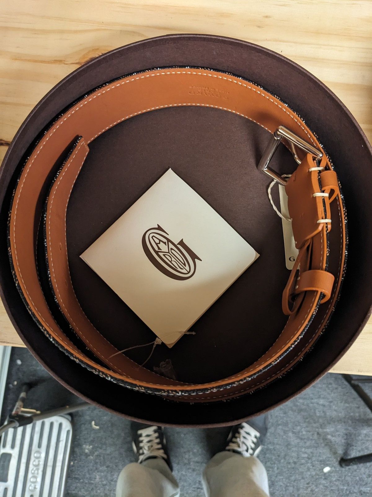Goyard MAISON GOYARD FLORIDA BELT BLACK TAN Size 90/36 Size ONE SIZE - 5 Thumbnail