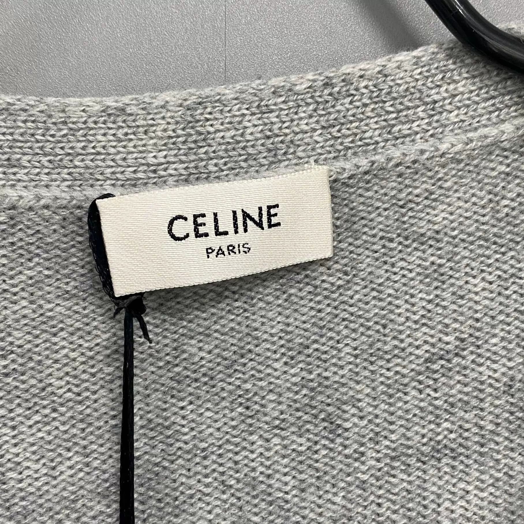 Celine Celine Triomphe Gold Button Cashmere Cardi S New Size S / US 4 / IT 40 - 4 Thumbnail