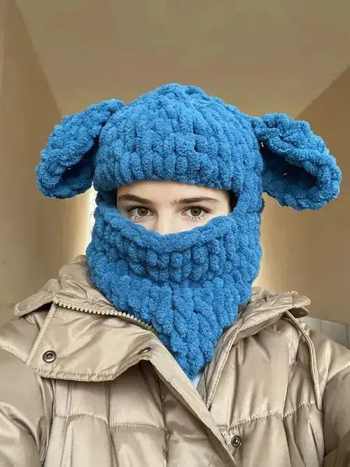 Aran Isles Knitwear Handmade Knitted Balaclava Teddy Bear style Size ONE SIZE - 2 Thumbnail