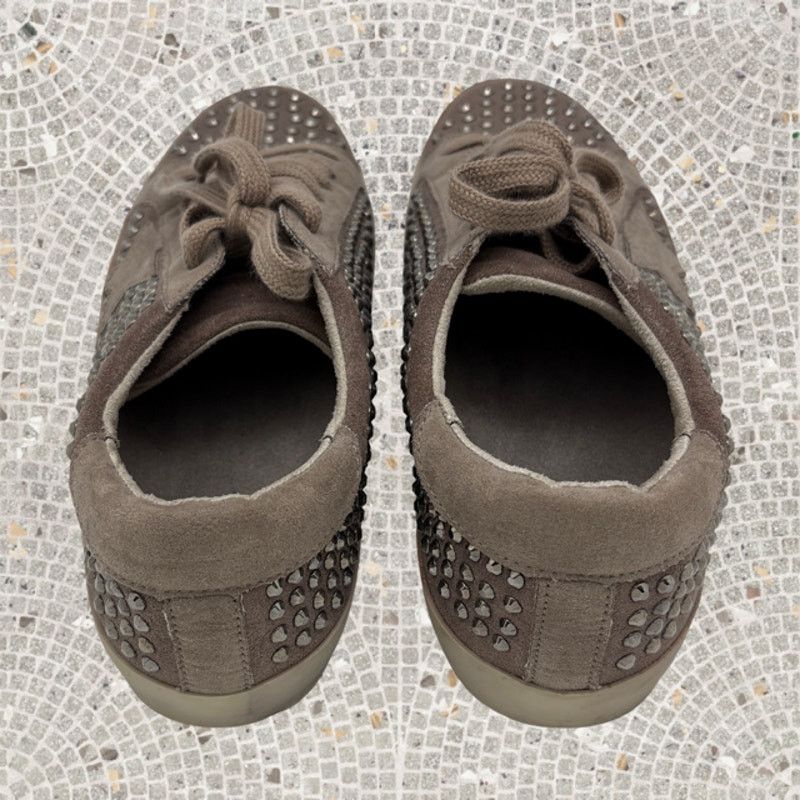 Other SHU SHOP Rockstar Taupe Sneakers Allover Rhinestones 8.5 Size US 8.5 / IT 38.5 - 3 Thumbnail