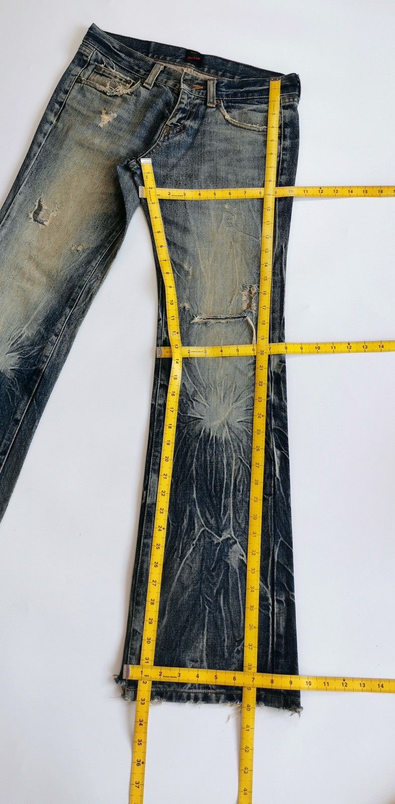 JACKROSE Bootcut Flare Mudmax Jackrose Thrashed Jeans ERD Grunge Size US 30 / EU 46 - 16 Thumbnail