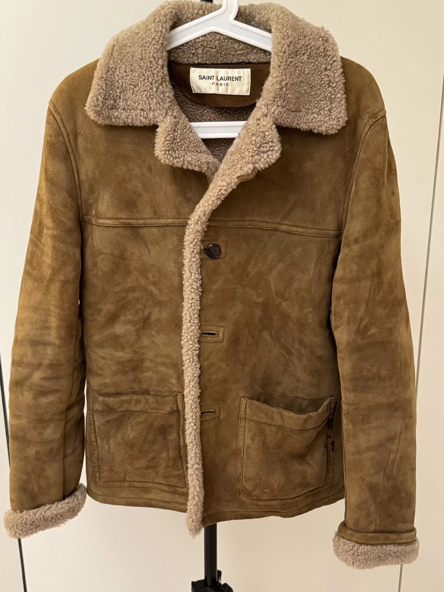 Saint Laurent Paris Saint Laurent Paris Suede lambskin jacket Size US S / EU 44-46 / 1 - 1 Thumbnail