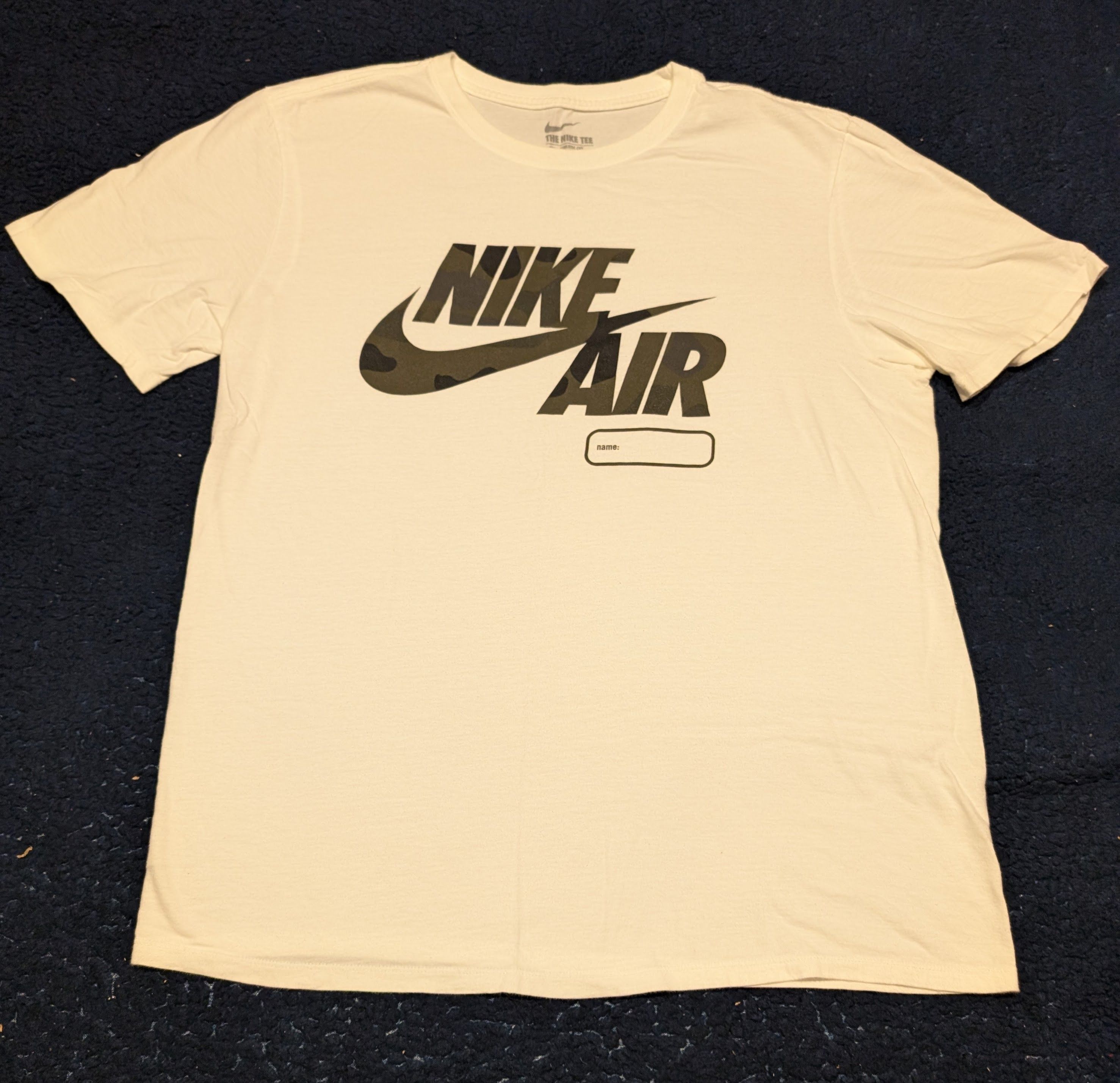 Nike Nike Air - Name Tag Tee (White/Camo) Large Size US L / EU 52-54 / 3 - 1 Thumbnail