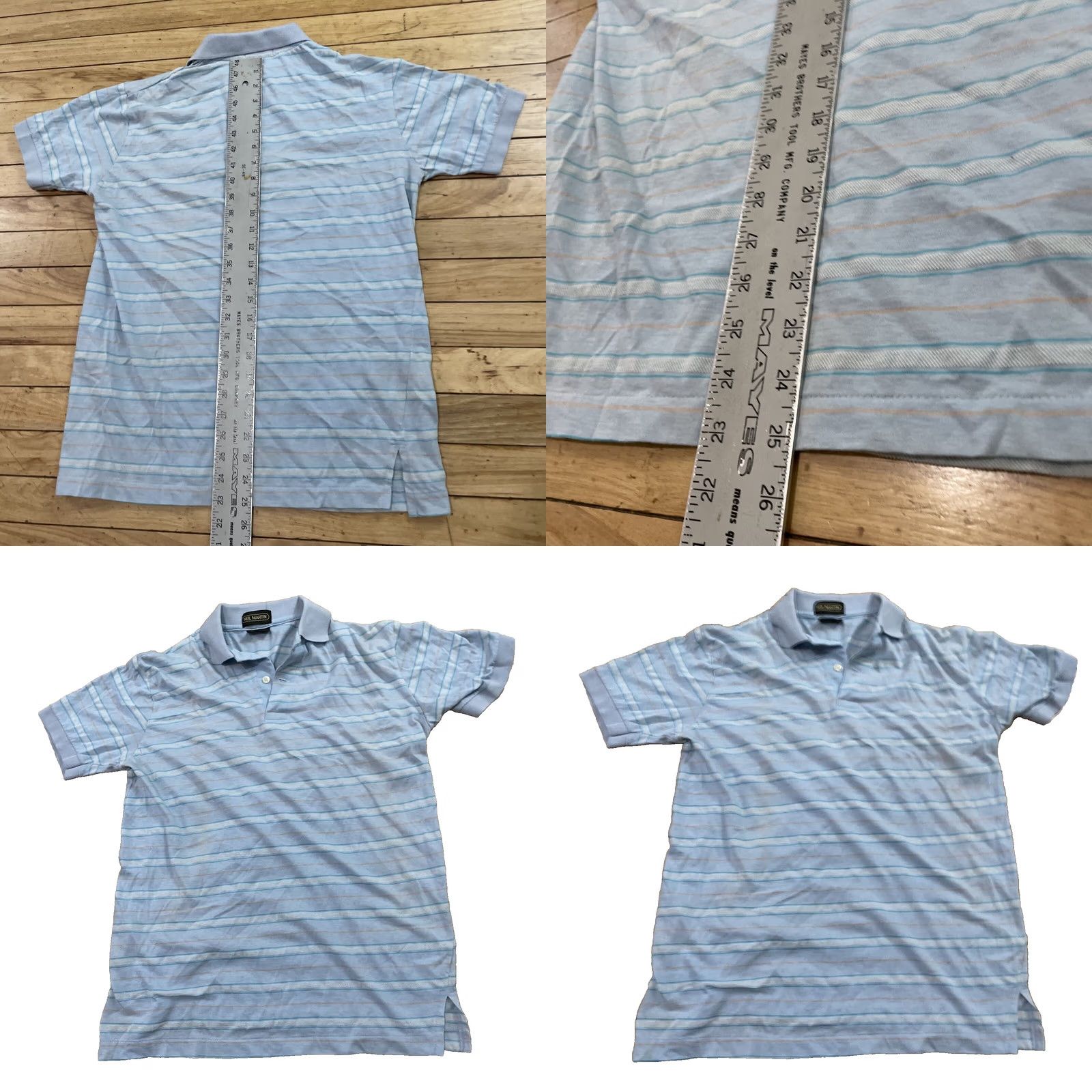 Vintage NEIL MARTIN Polo Shirt Men M Blue Made In Japan Preppy Retro Golf Spread Collar Short Sleeve Striped Pattern Size US M / EU 48-50 / 2 - 8 Thumbnail