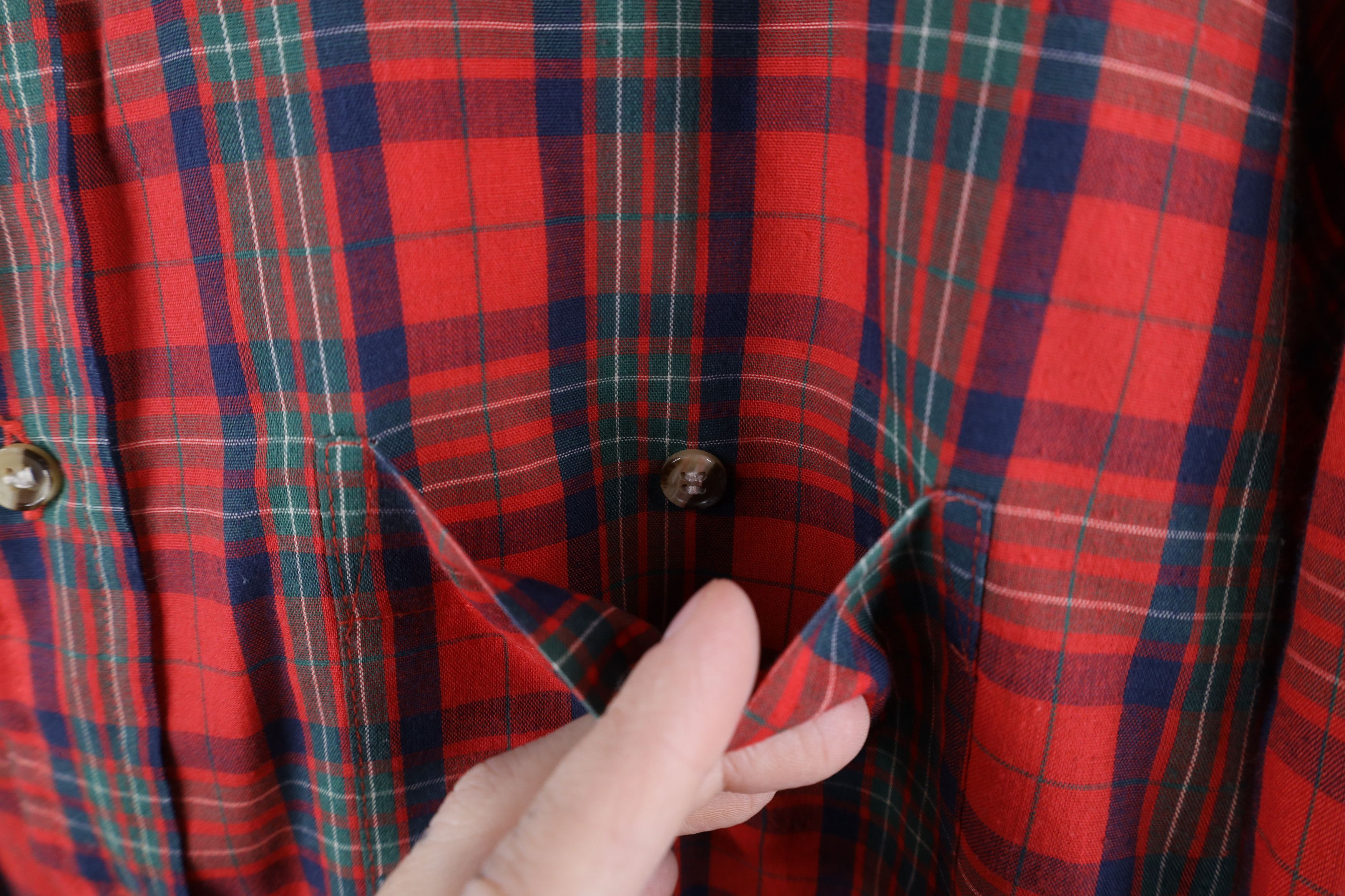 Vintage Vintage 70s Streetwear Long Sleeve Button Shirt Plaid Size US L / EU 52-54 / 3 - 4 Thumbnail