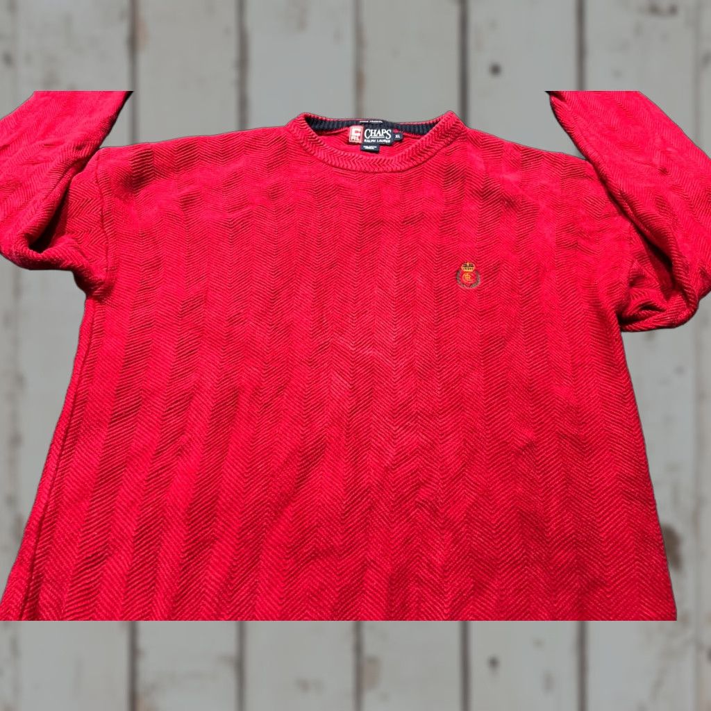 Chaps **Red Chaps Ralph Lauren Mens Nautical Long Sleeve Sweater XL** User: **Ralph Lauren Red Chaps Mens Nautical Long Sleeve Sweater XL** Size US XL / EU 56 / 4 - 1 Thumbnail