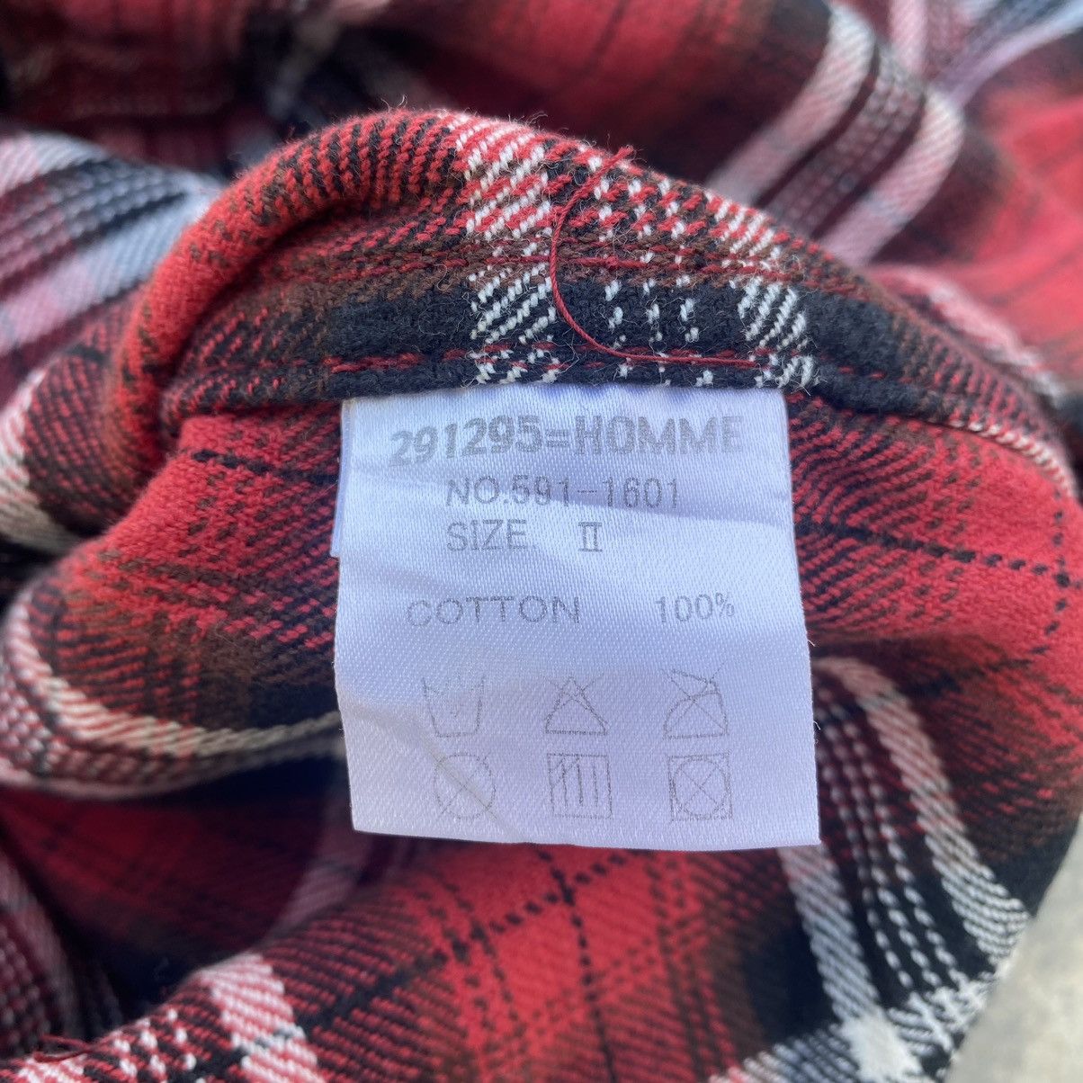 20471120 × If Six Was Nine × Japanese Brand 291295 HOMME Checkered Shirt Size US M / EU 48-50 / 2 - 8 Thumbnail